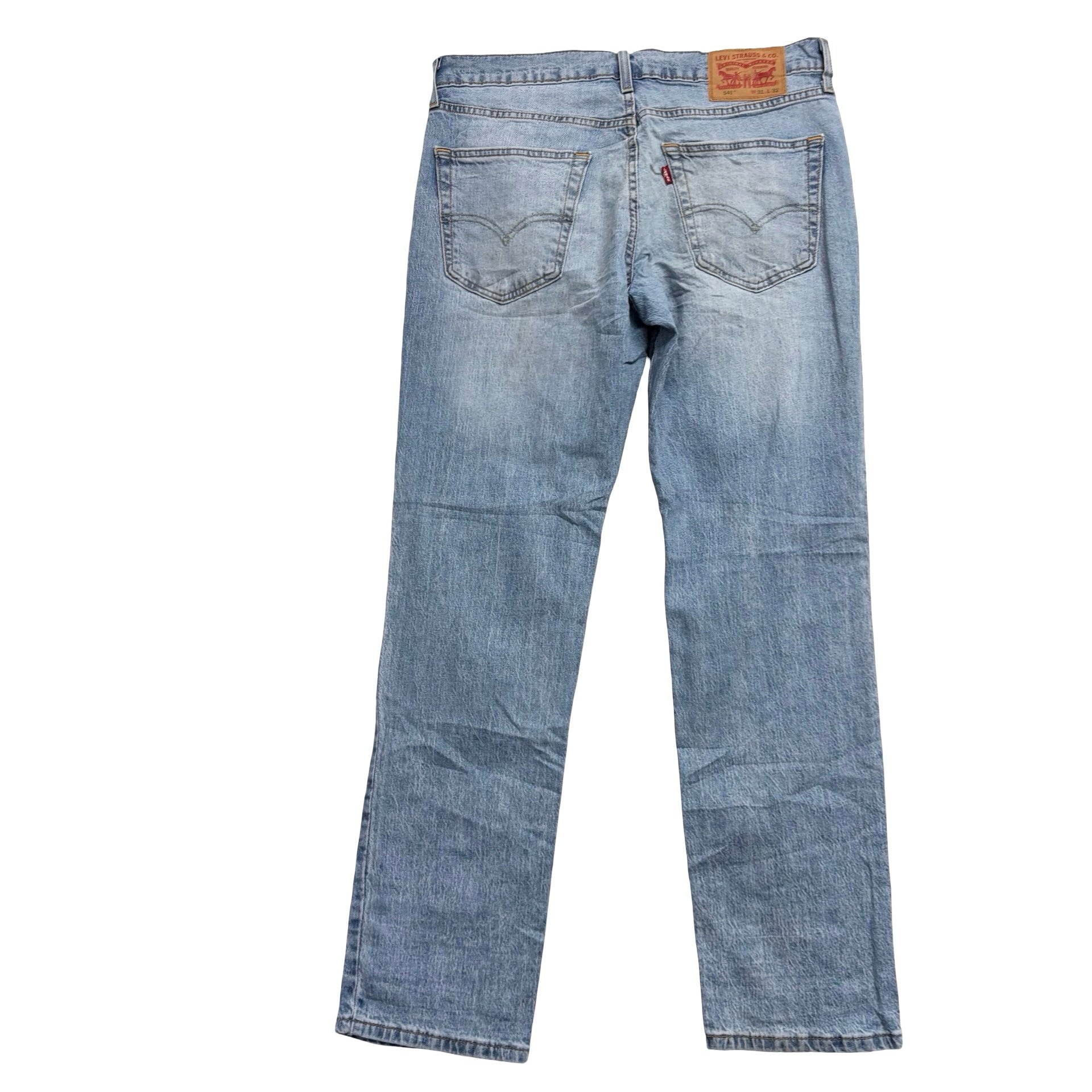 Levis 541 Jeans W31 L32 Mens Light Blue Athletic Tapered Fit Stretch Denim