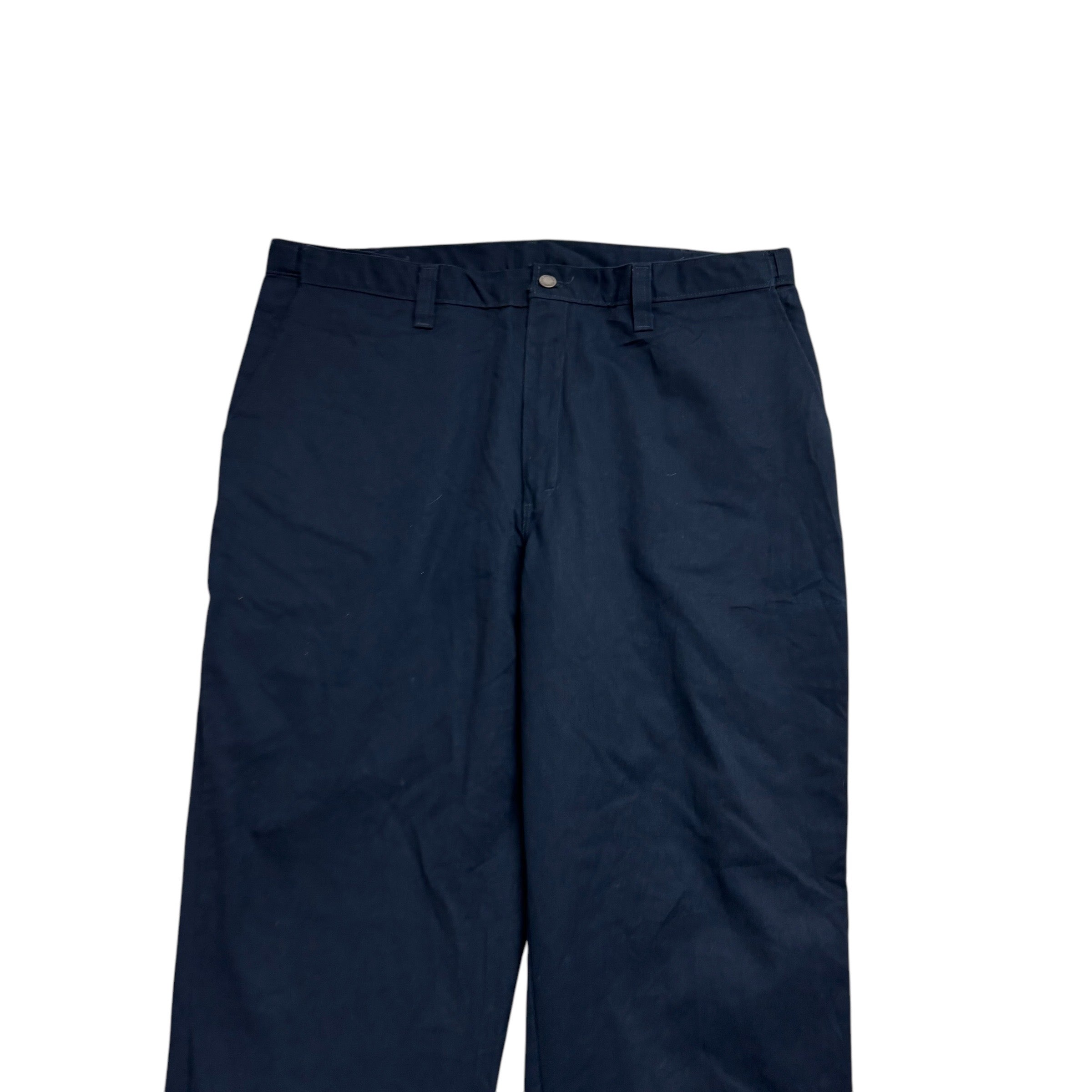 Dickies Trousers W42 L31 Mens Navy Blue Pants Original Straight Fit Workwear (E)