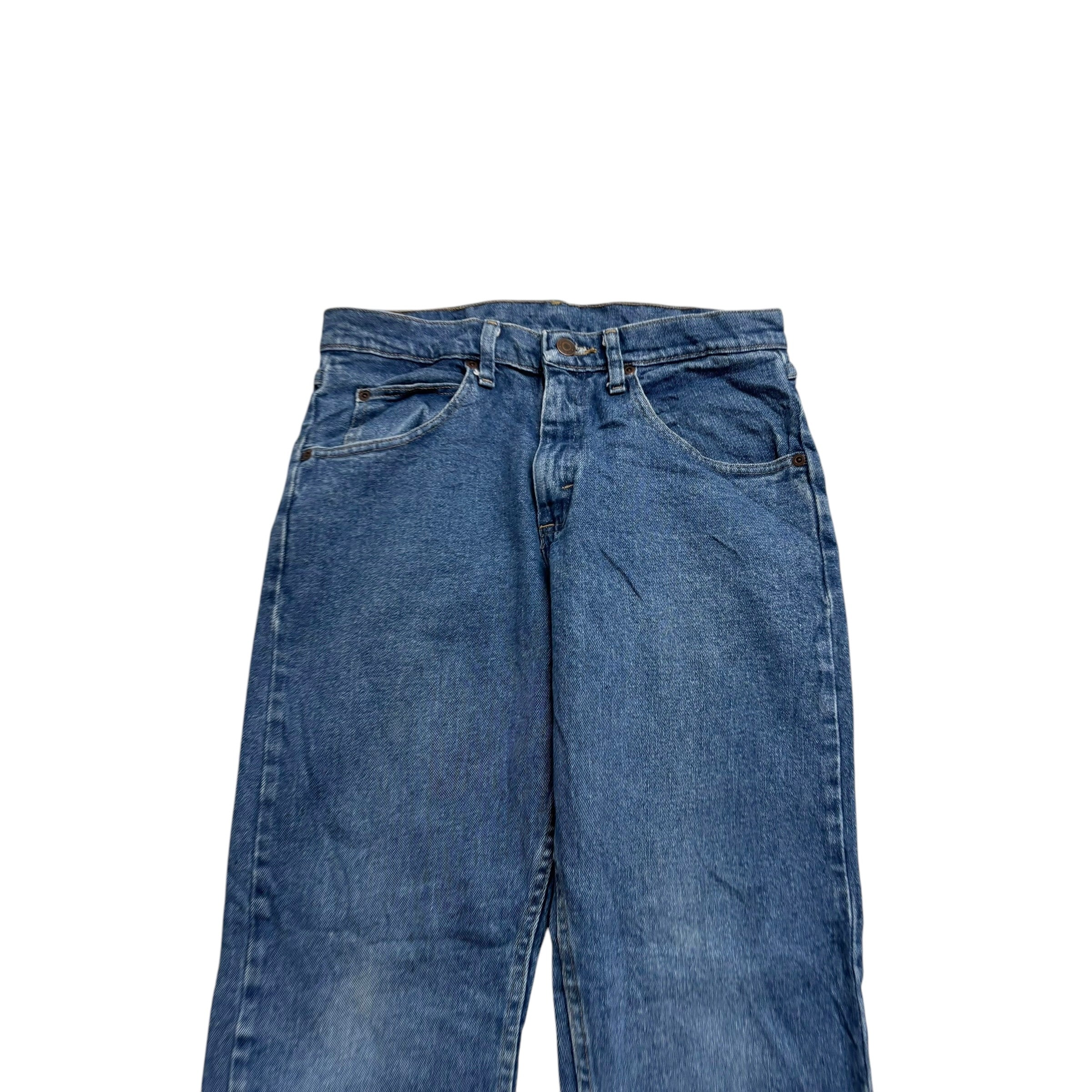 Wrangler Jeans W29 L30 Mens Mid Blue Relaxed Straight Fit Stretch Denim