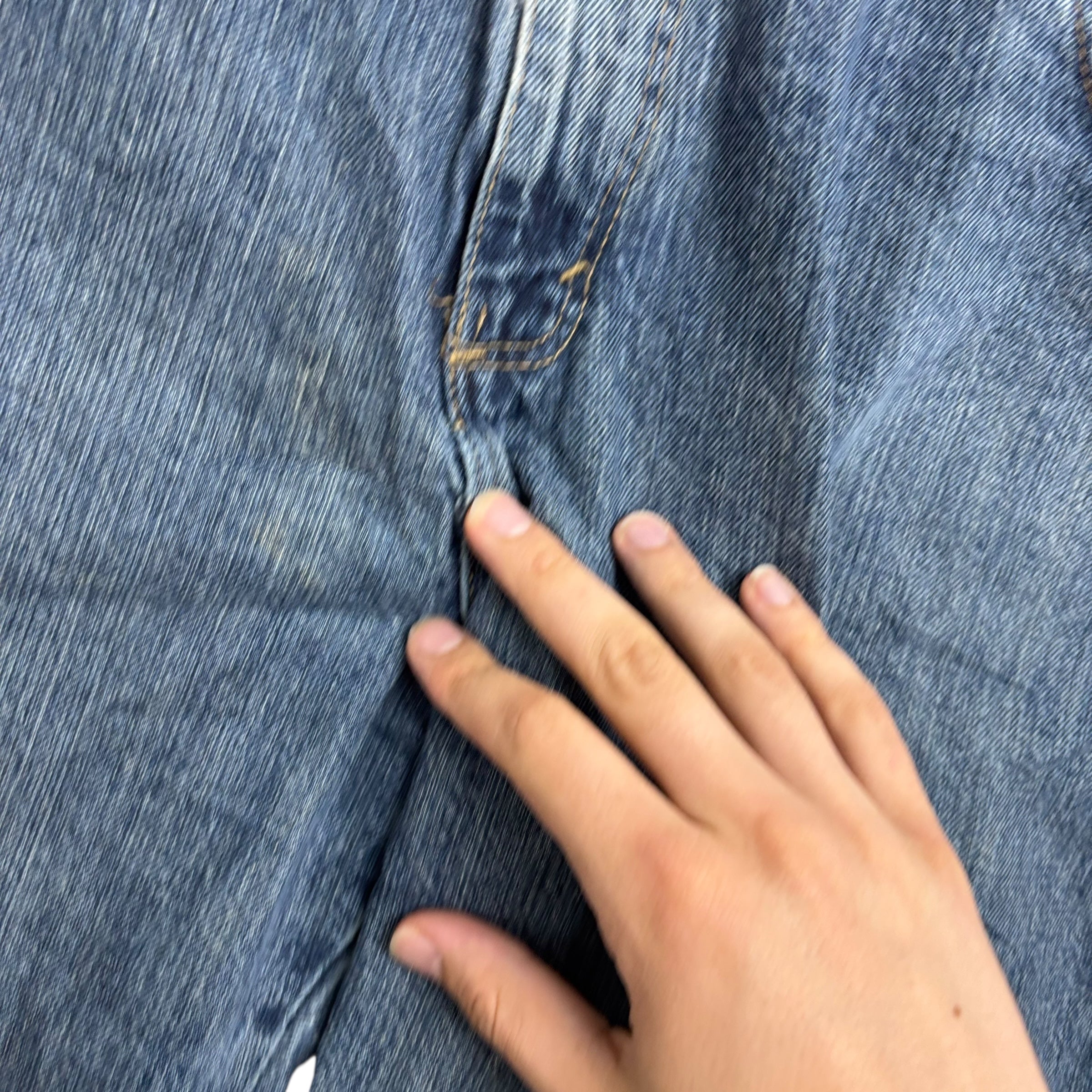 Wrangler Jeans W38 L34 Mens Mid Blue Relaxed Straight Fit Vintage Denim (F)