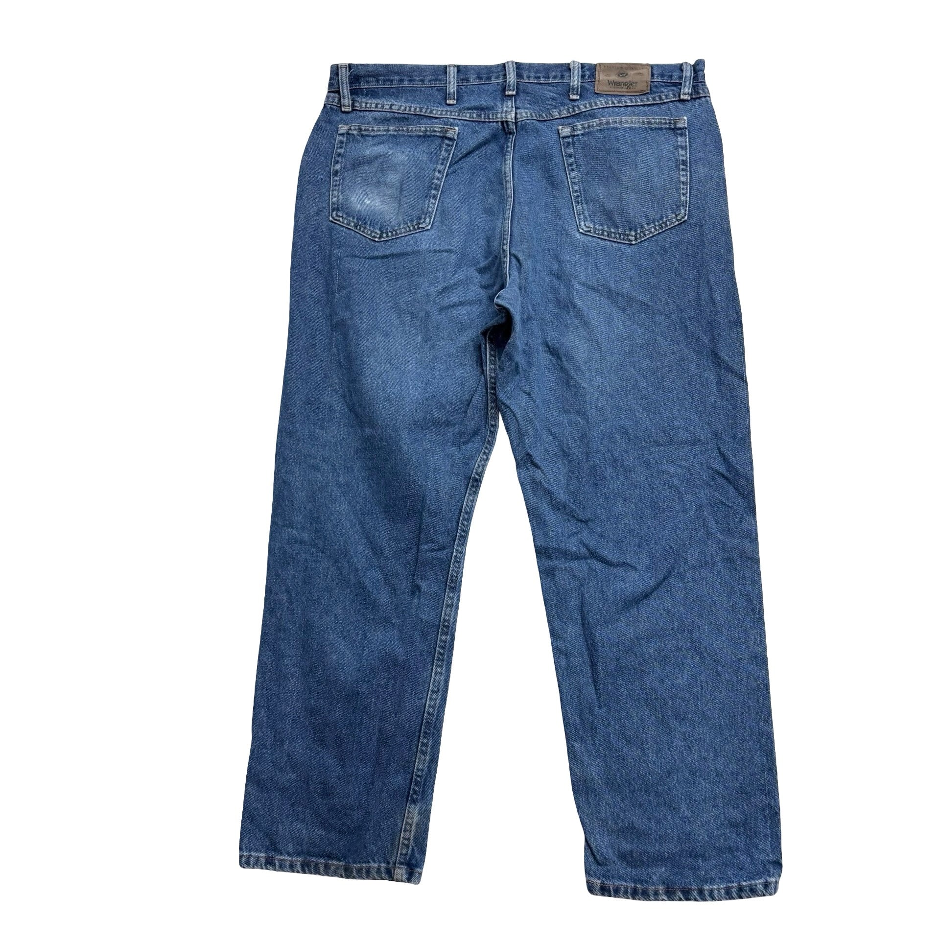 Wrangler Jeans W40 L30 Mens Mid Blue Relaxed Straight Fit Denim