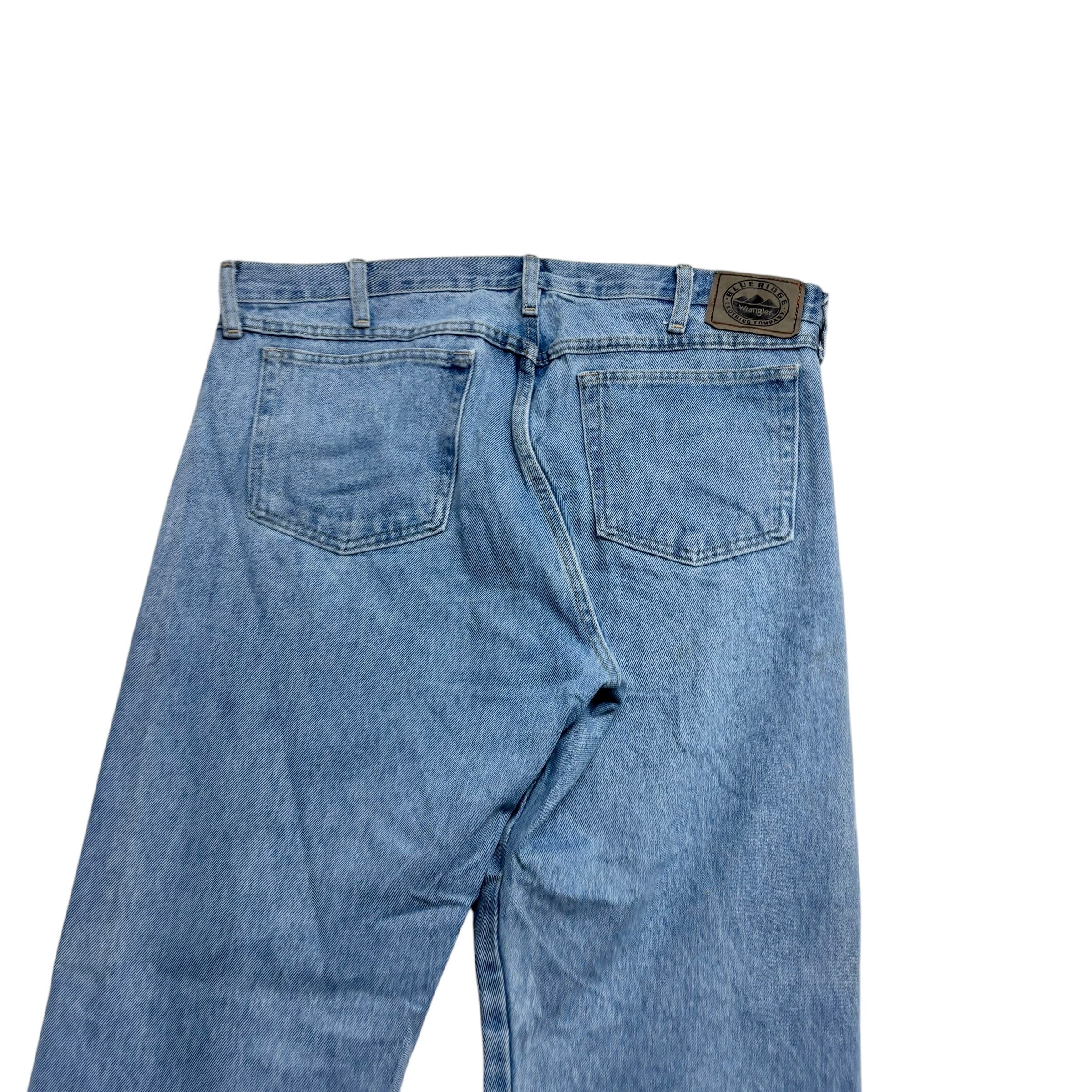 Wrangler Jeans W36 L32 Mens Light Blue Regular Straight Fit Vintage Denim
