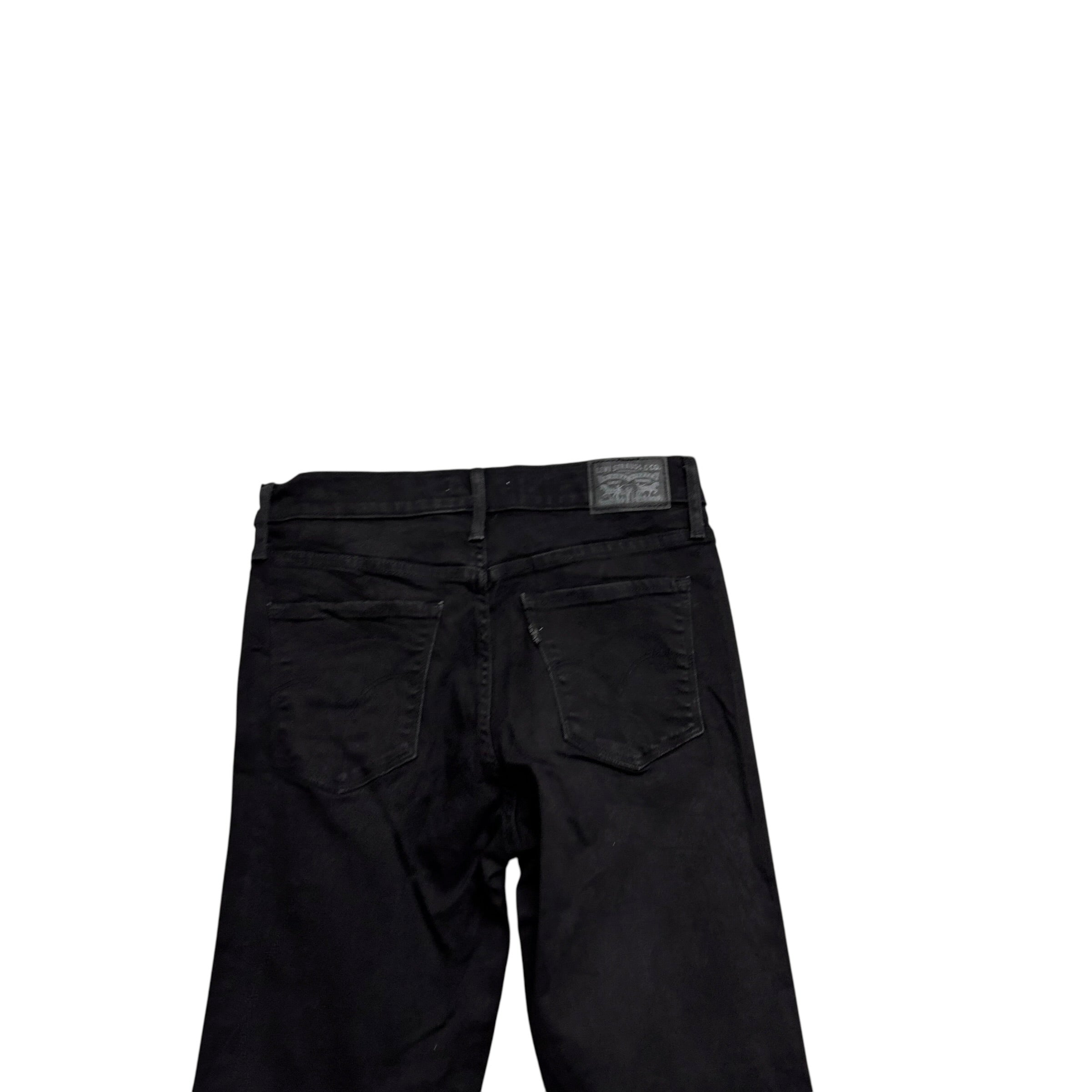 Levis 314 Jeans W29 L30 Womens Shaping Straight Fit Black Stretch Denim (E)