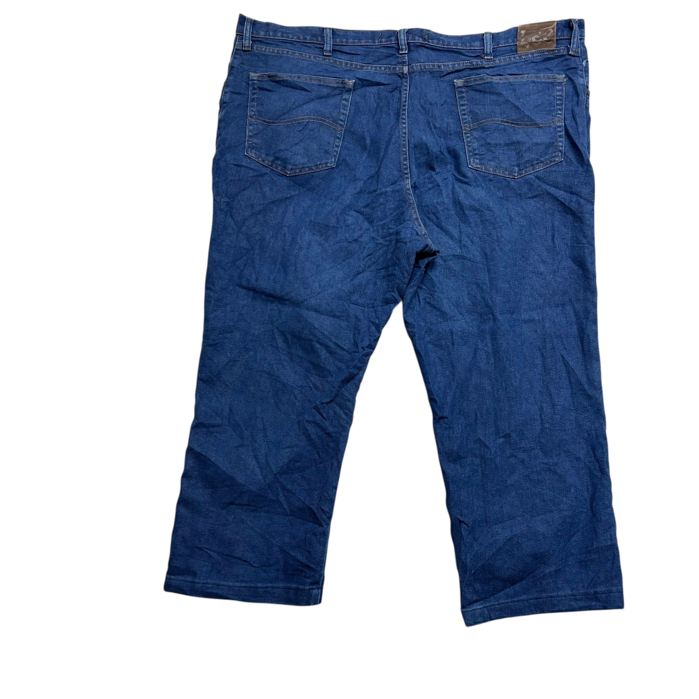 Lee Jeans W48 L26 Mens Mid Blue Regular Straight Fit Vintage Denim (E)