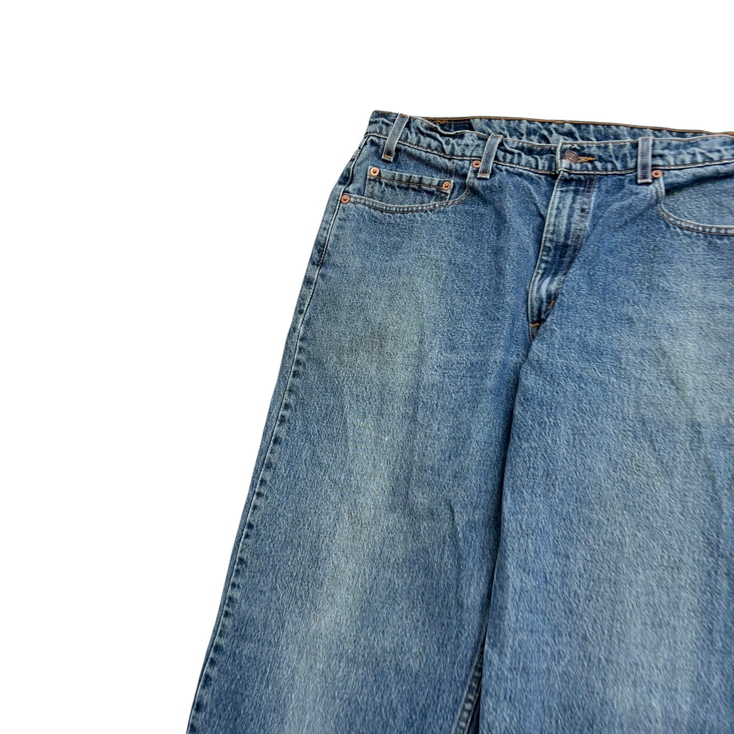 Levis 550 Jeans W34 L32 Mens Mid Blue Relaxed Straight Fit Vintage Denim