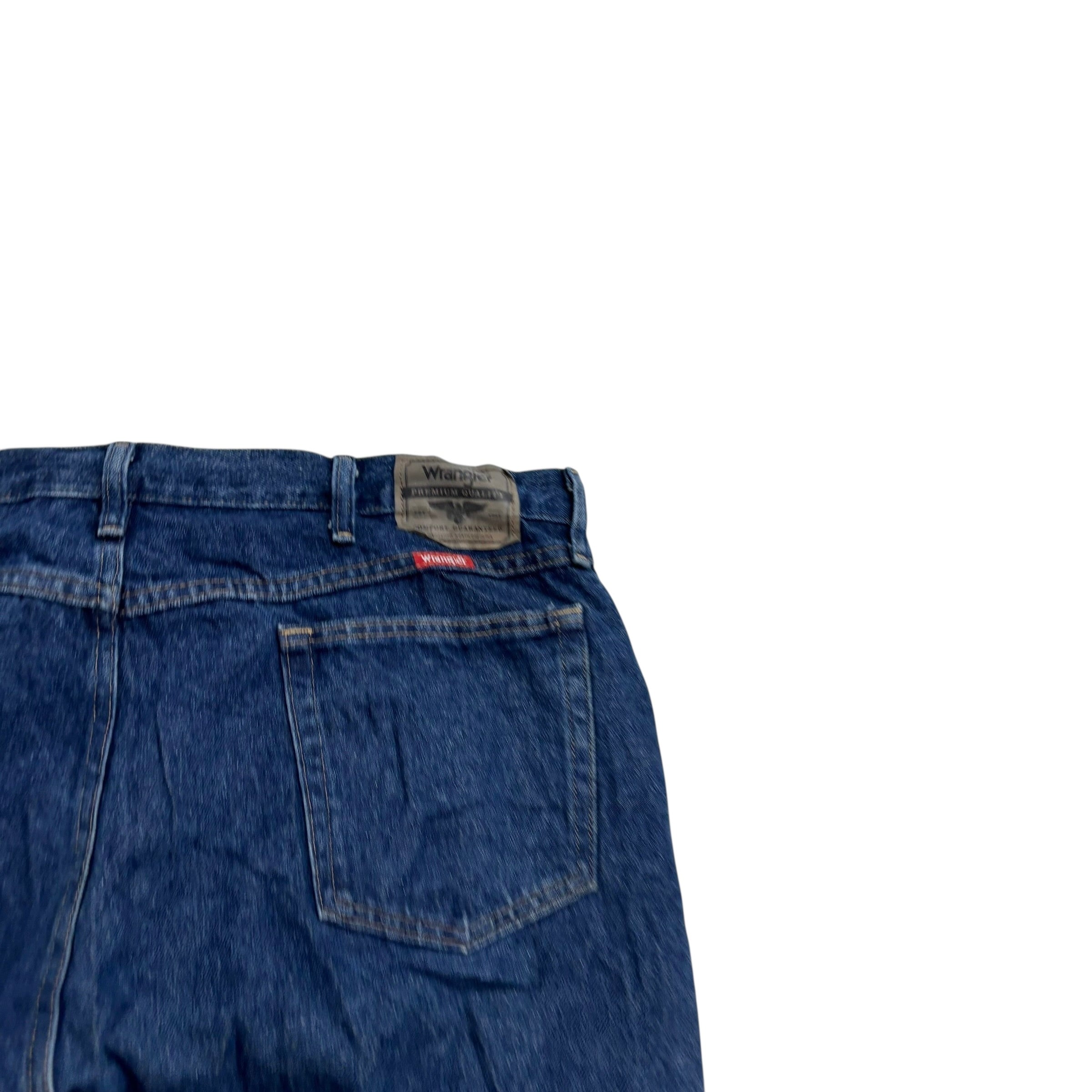 Wrangler Jeans W42 L34 Mens Dark Blue Relaxed Straight Fit Denim (E)