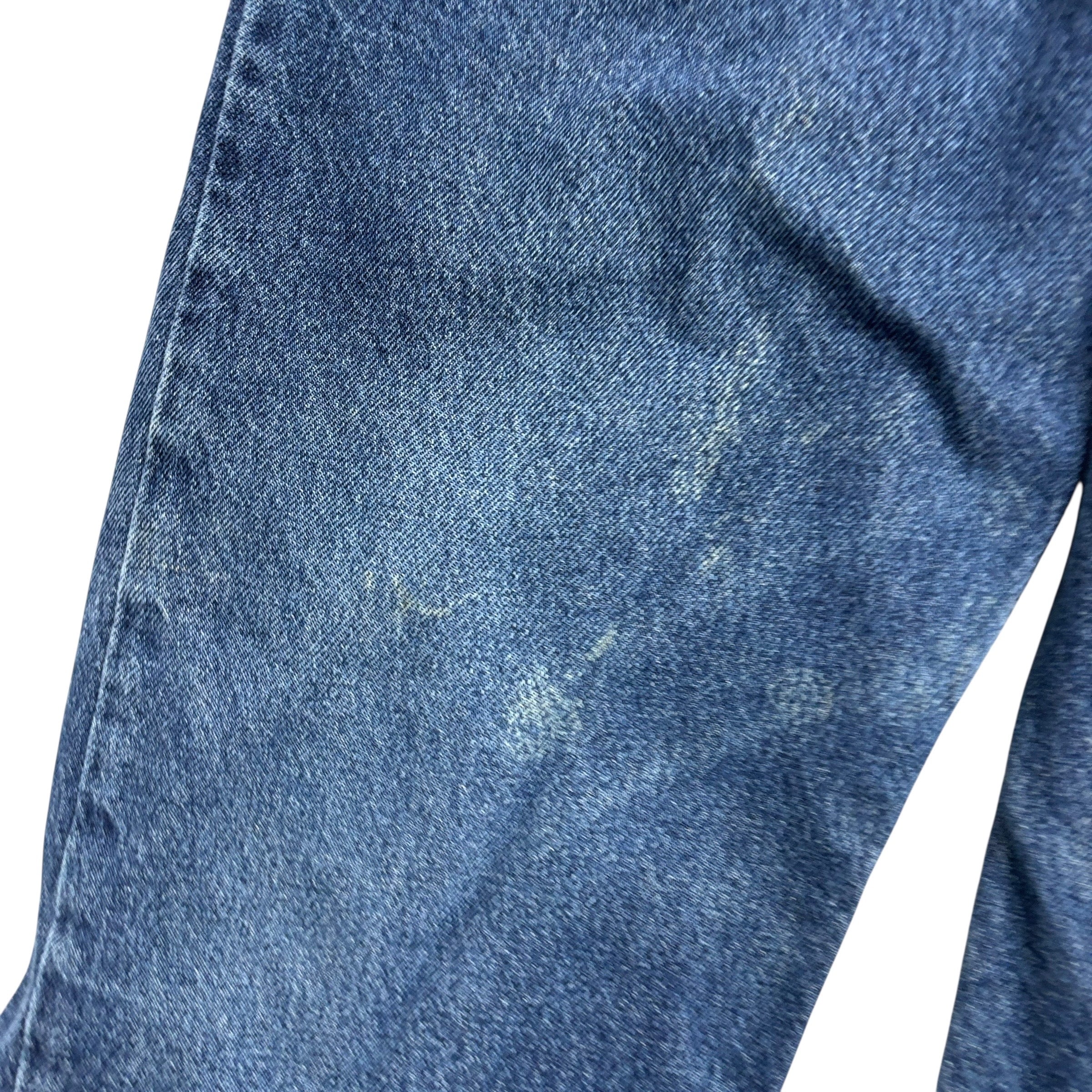 Wrangler Jeans W34 L30 Mens Mid Blue Regular Straight Fit Denim