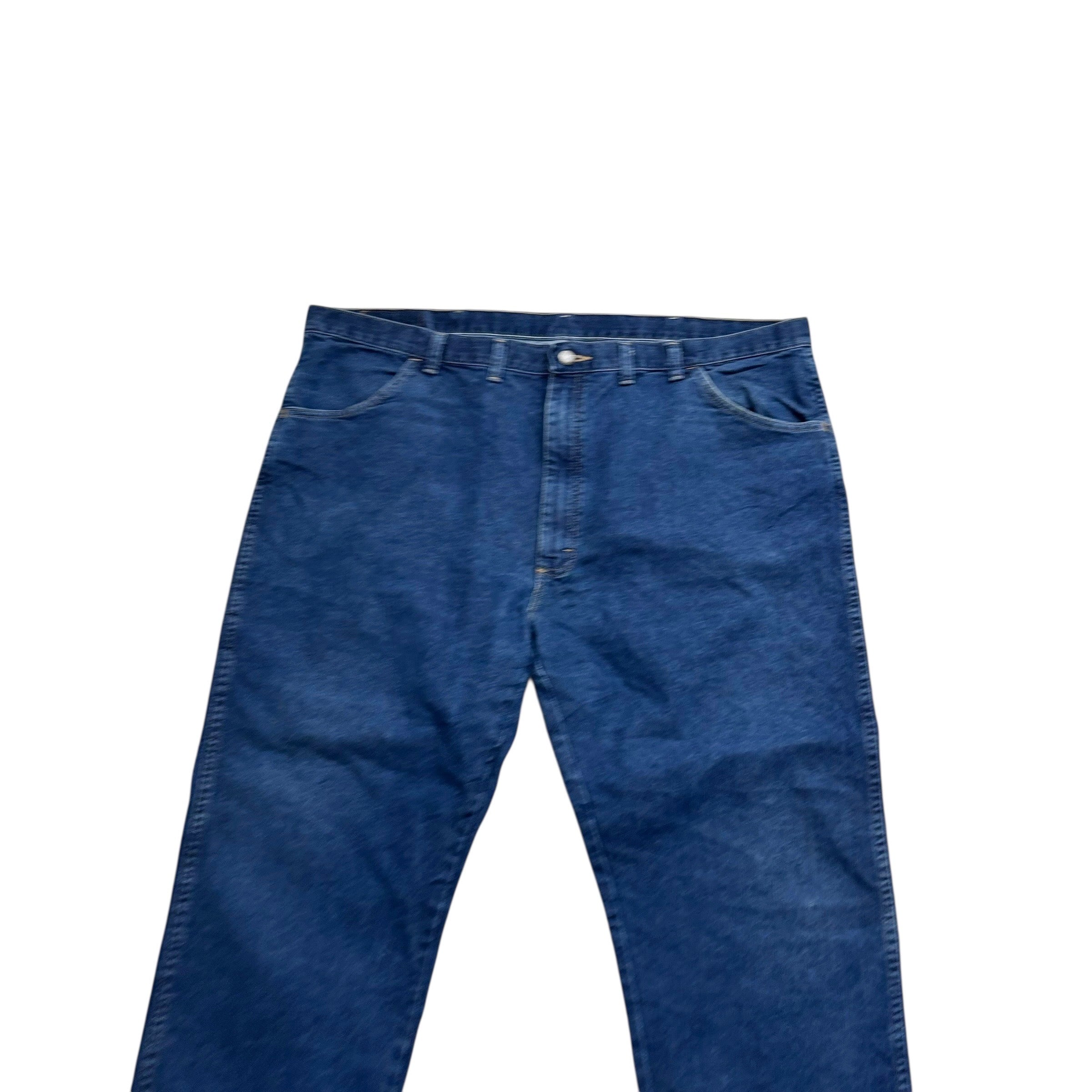 Wrangler Jeans W44 L29 Mens Dark Blue Regular Straight Fit Denim (E)