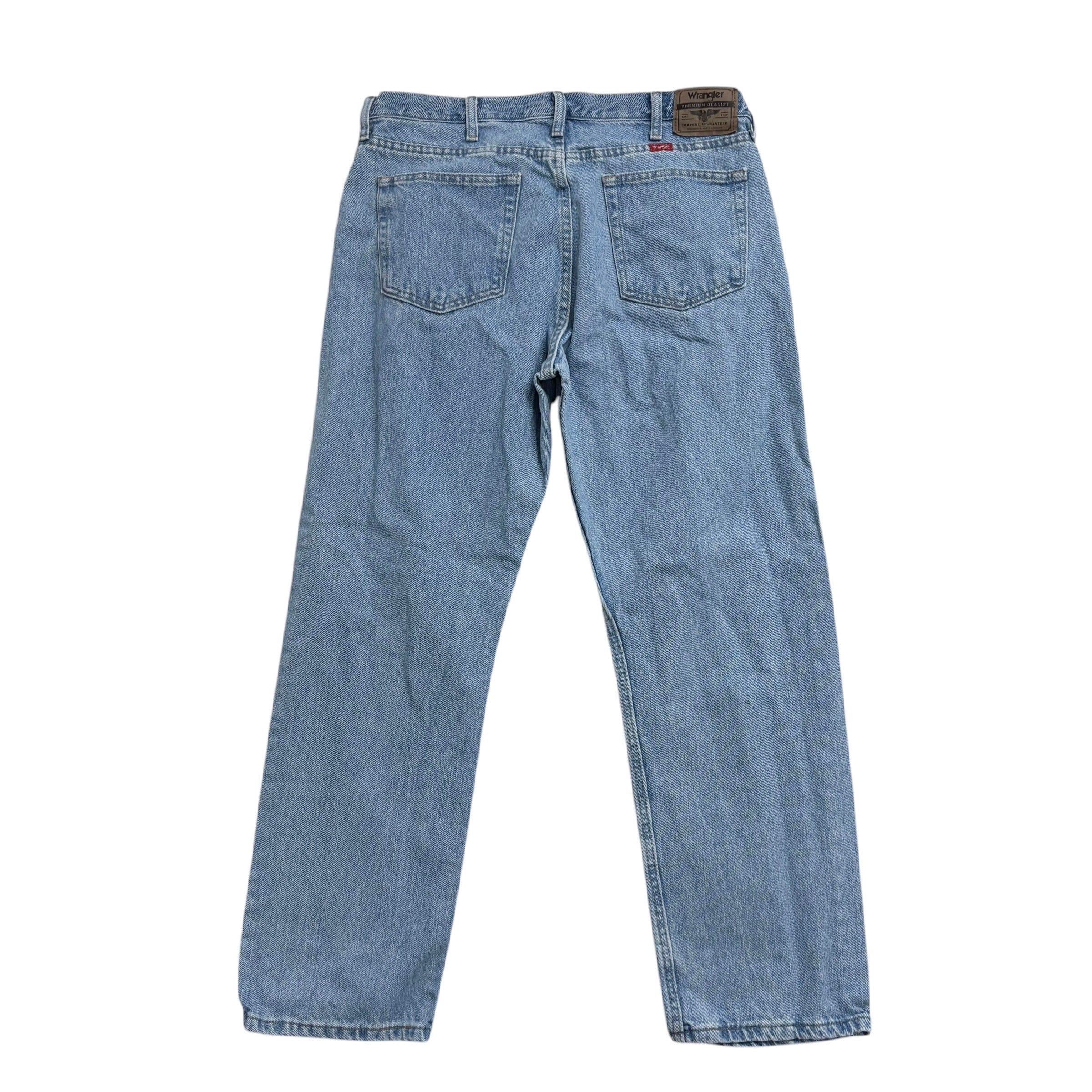 Wrangler Jeans W36 L30 Mens Light Blue Relaxed Straight Fit Denim (E)