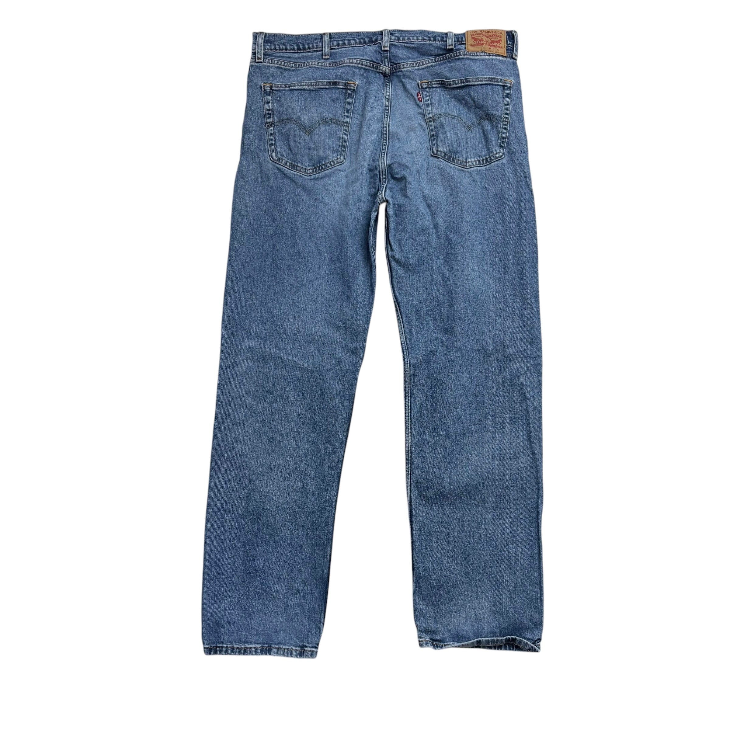 Levis 505 Jeans W40 L34 Mens Mid Blue Regular Straight Fit Stretch Denim