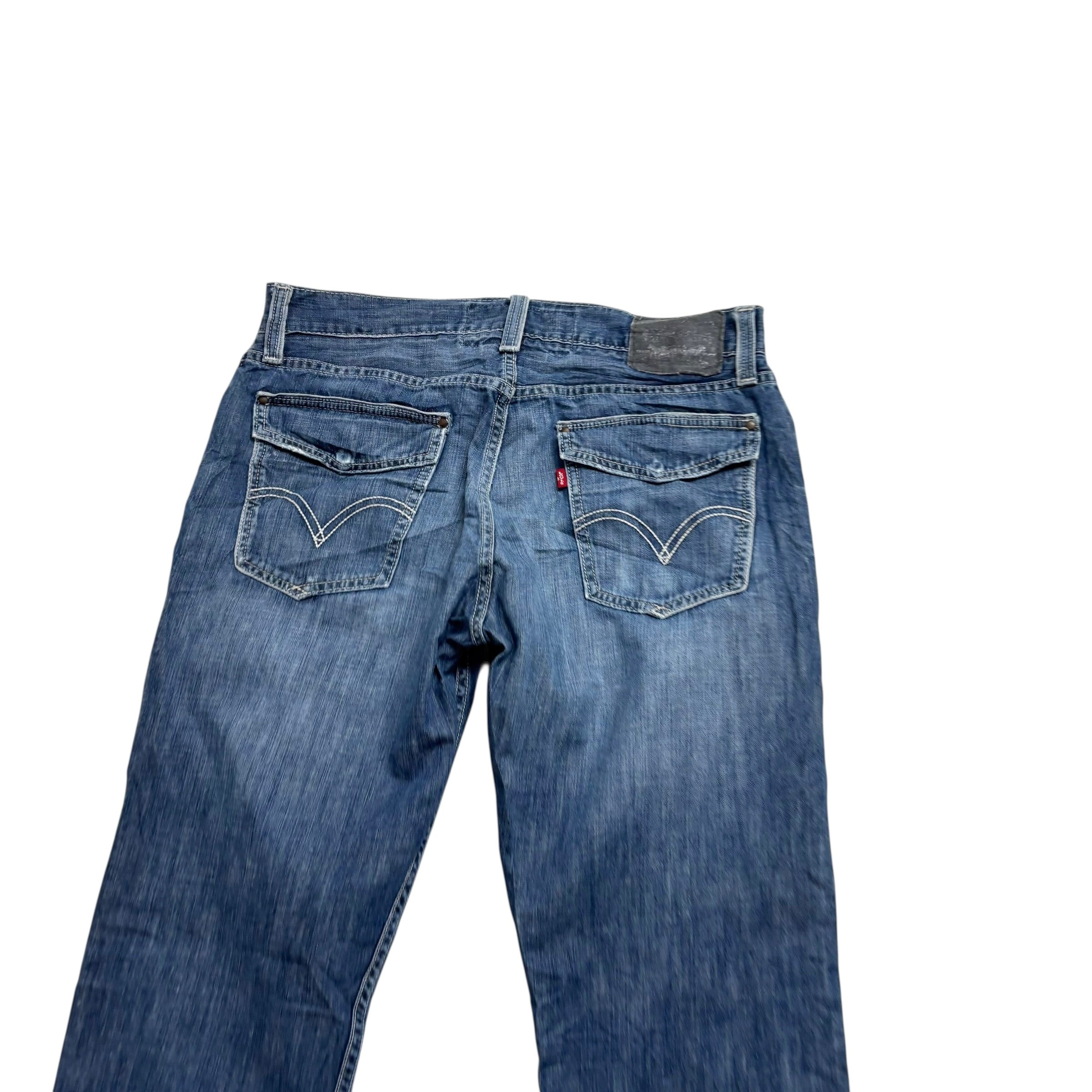 Levis 527 Jeans W34 L34 Mens Mid Blue Low Bootcut Y2K Vintage Denim