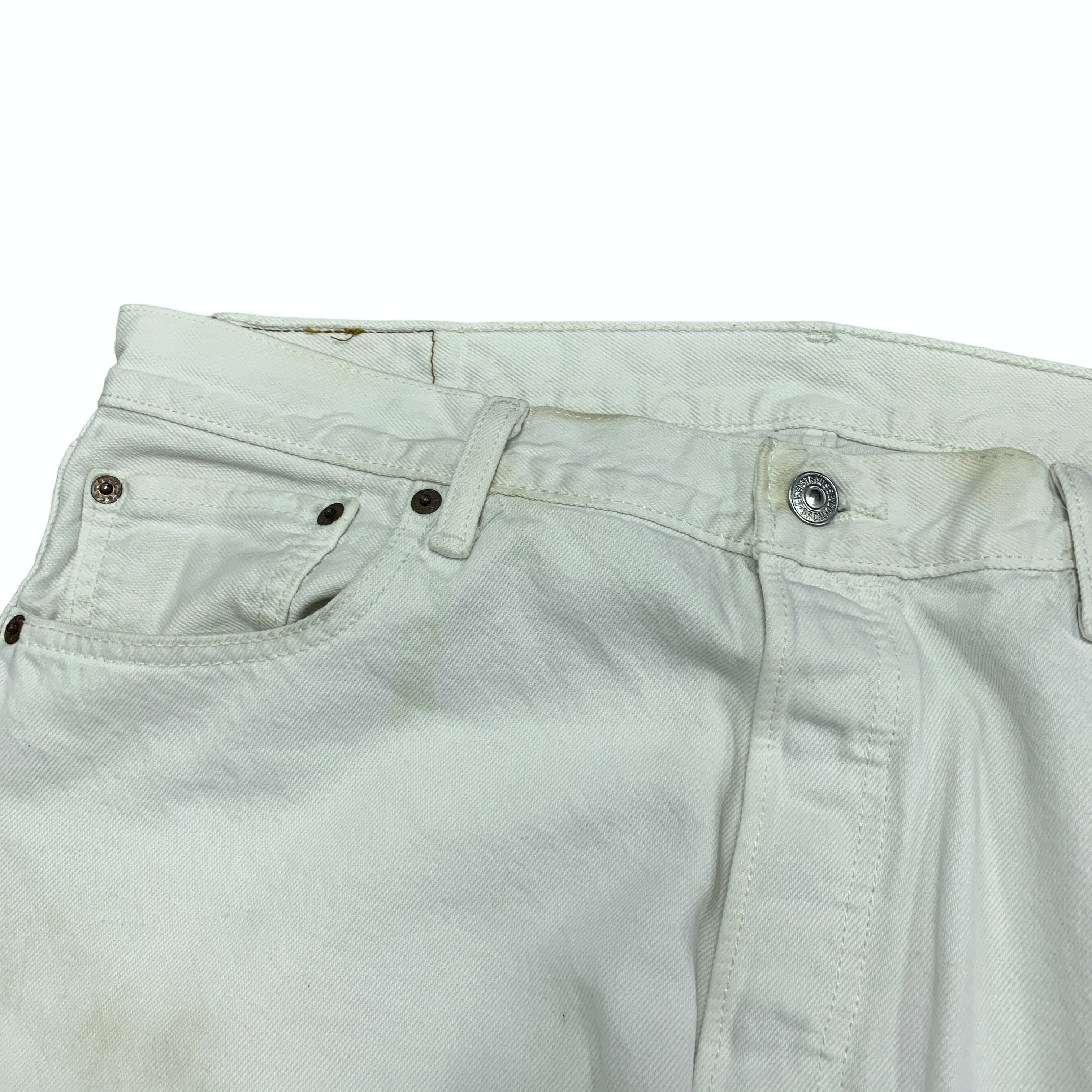 Vintage White Levi's 501 Jeans W36 L30