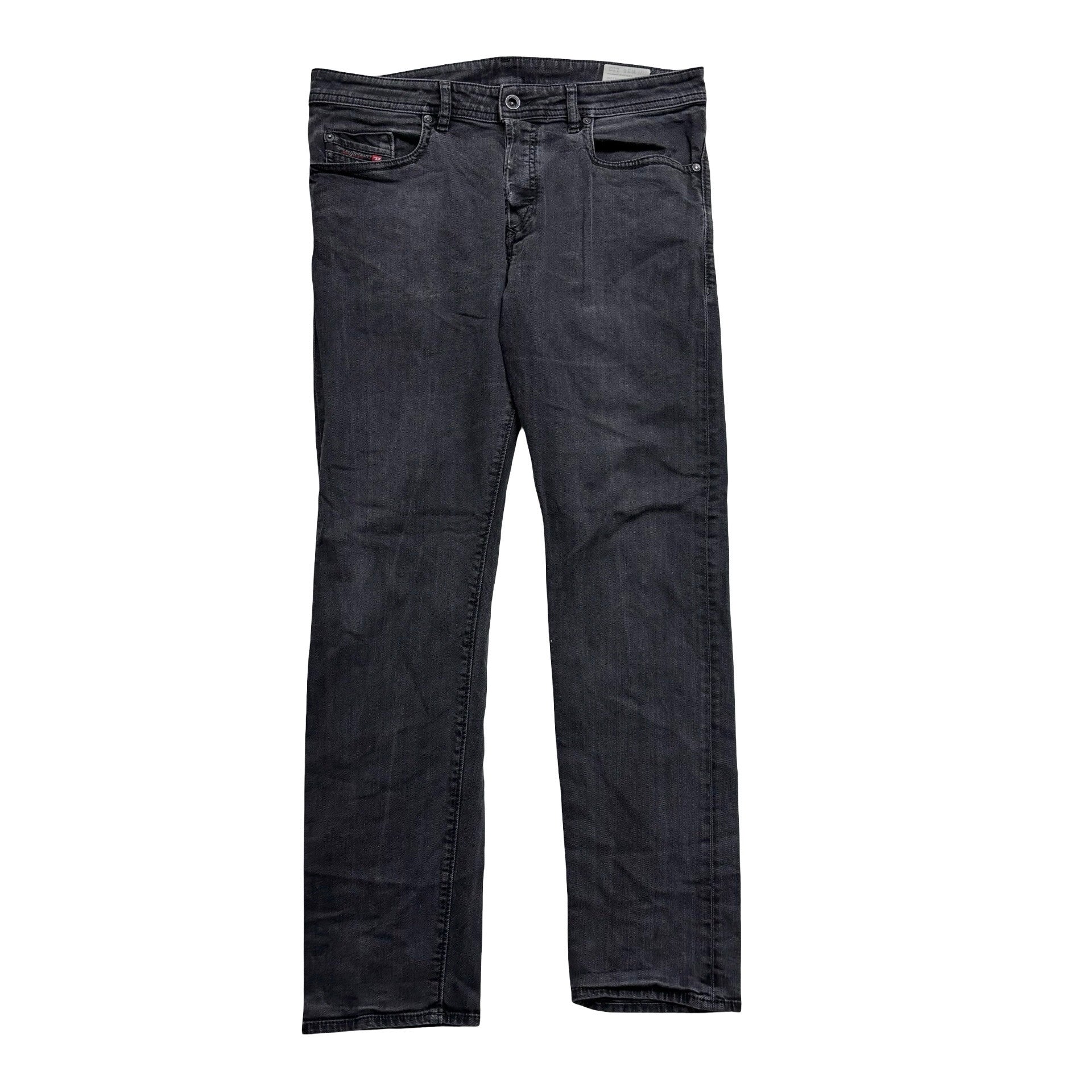 Diesel Buster Jeans W34 L31 Mens Black Slim Tapered Fit Stretch Denim