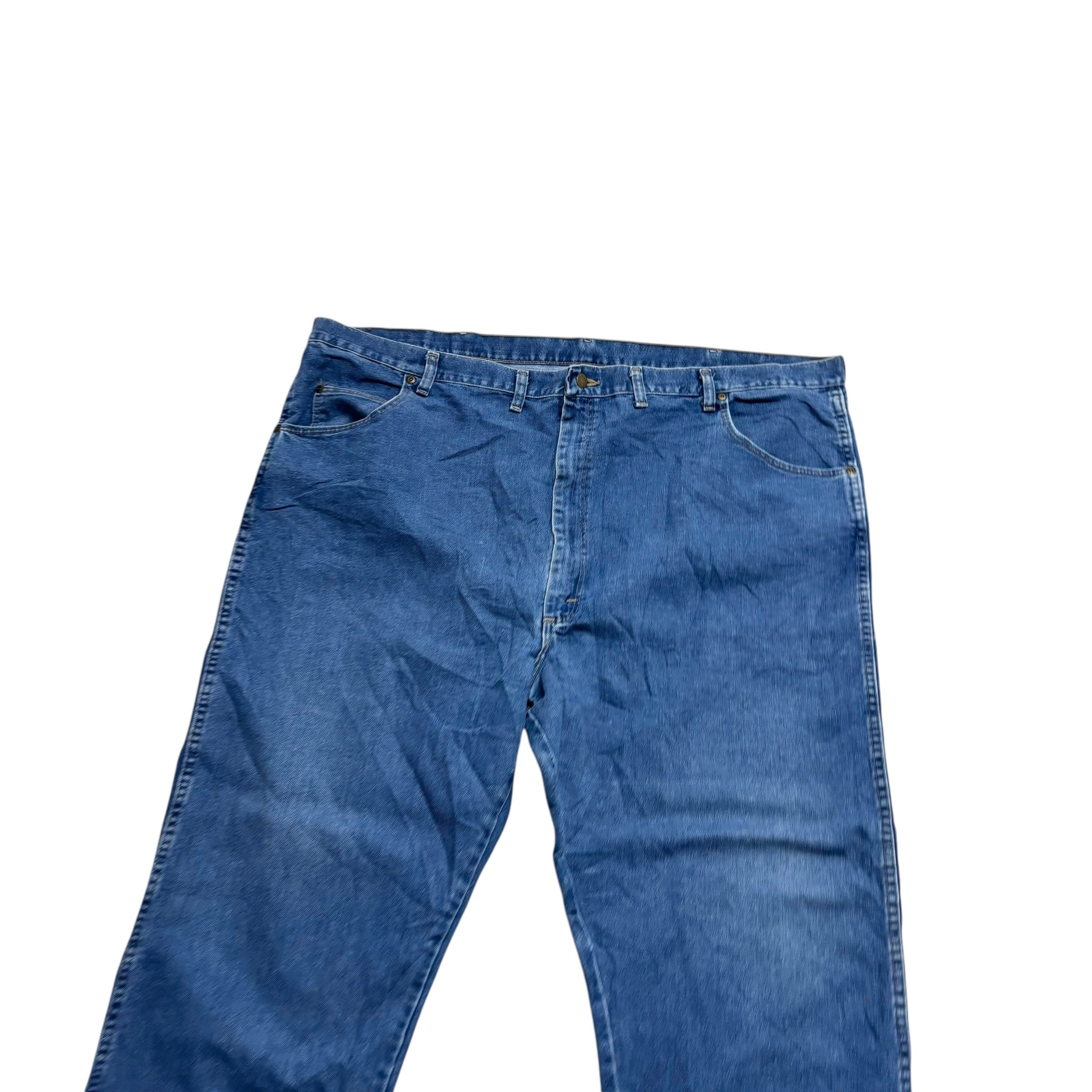 Wrangler Jeans W50 L30 Mens Mid Blue Relaxed Straight Fit Vintage Denim (E)