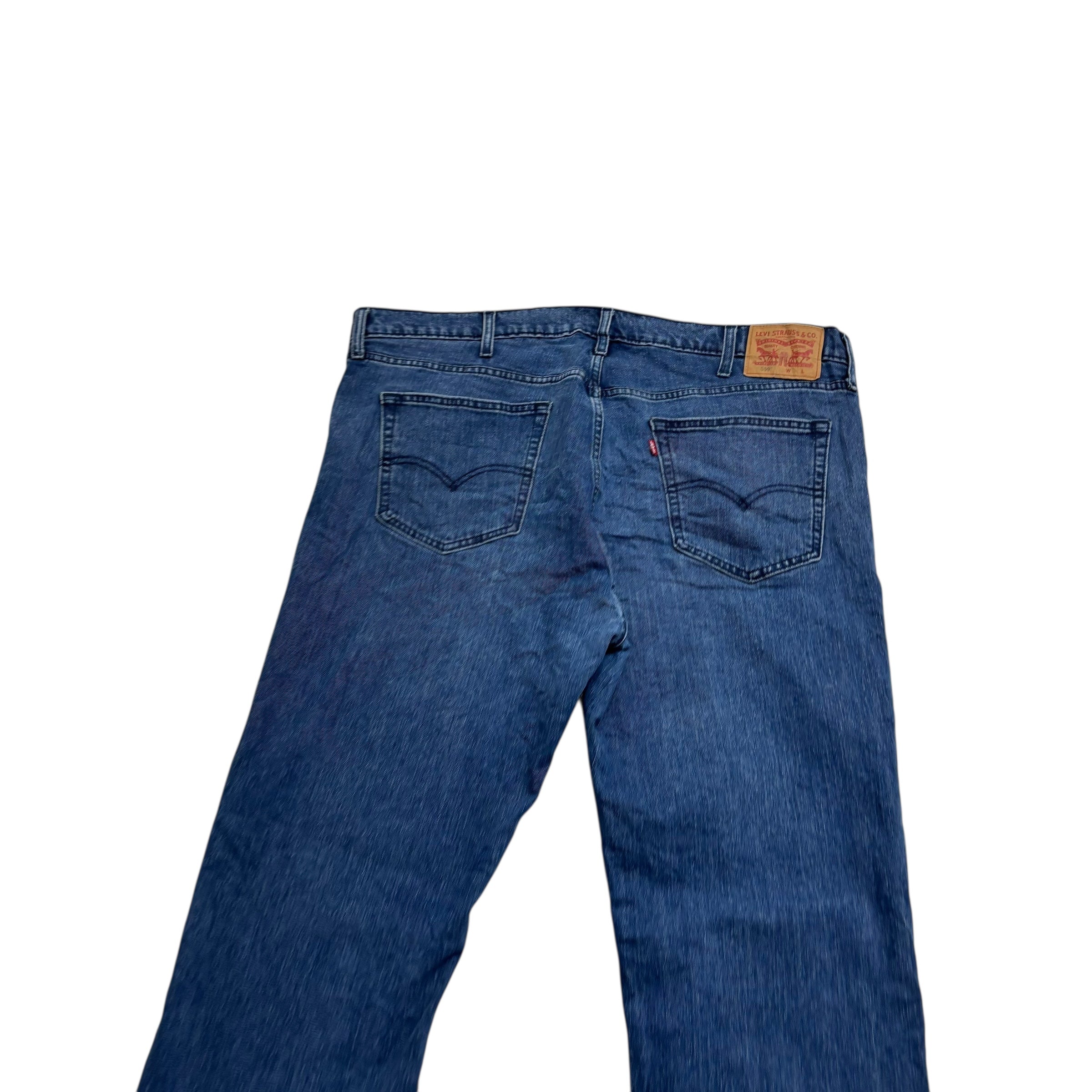 Levis 559 Jeans W42 L34 Mens Navy Blue Relaxed Straight Fit Stretch Denim