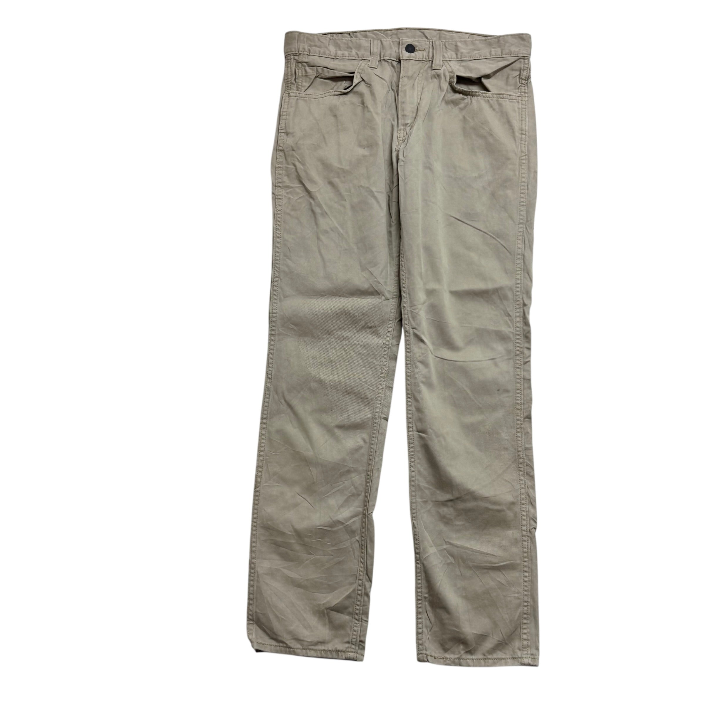 Levis 511 Trousers W34 L32 Mens Beige Slim Fit Cotton Pants (E)