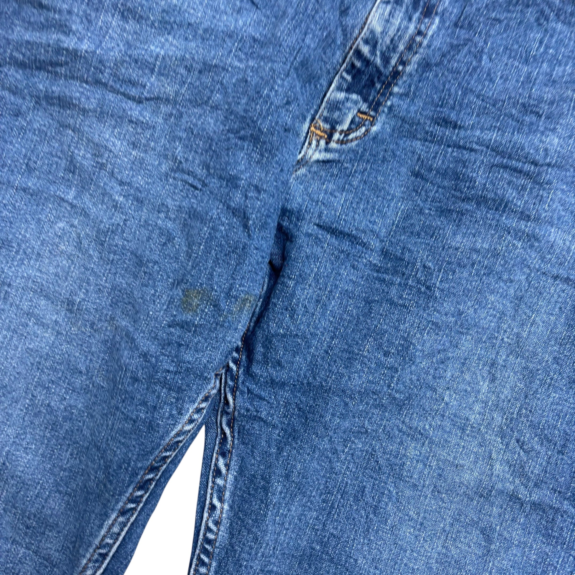 Wrangler Jeans W38 L30 Mens Mid Blue Regular Straight Fit Stretch Denim (F)