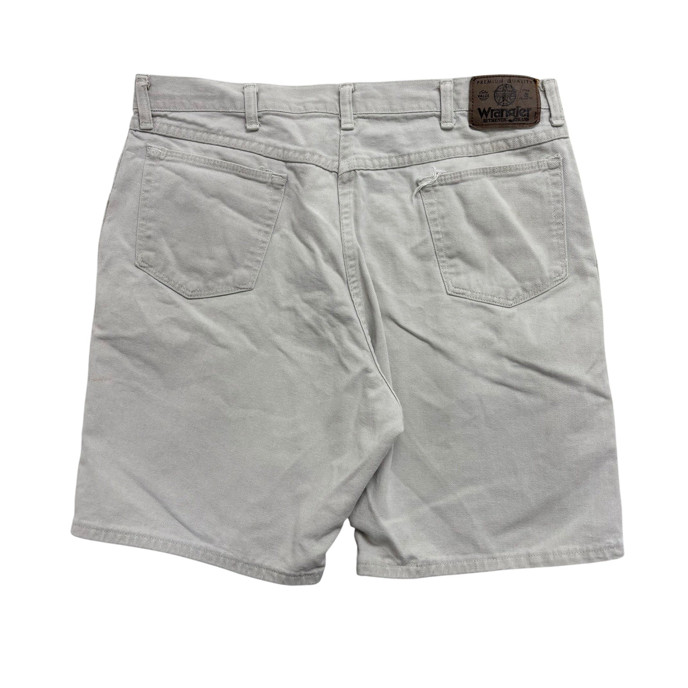 Vintage Wrangler Jorts W36 Mens Denim Shorts Stone Regular Fit USA Made