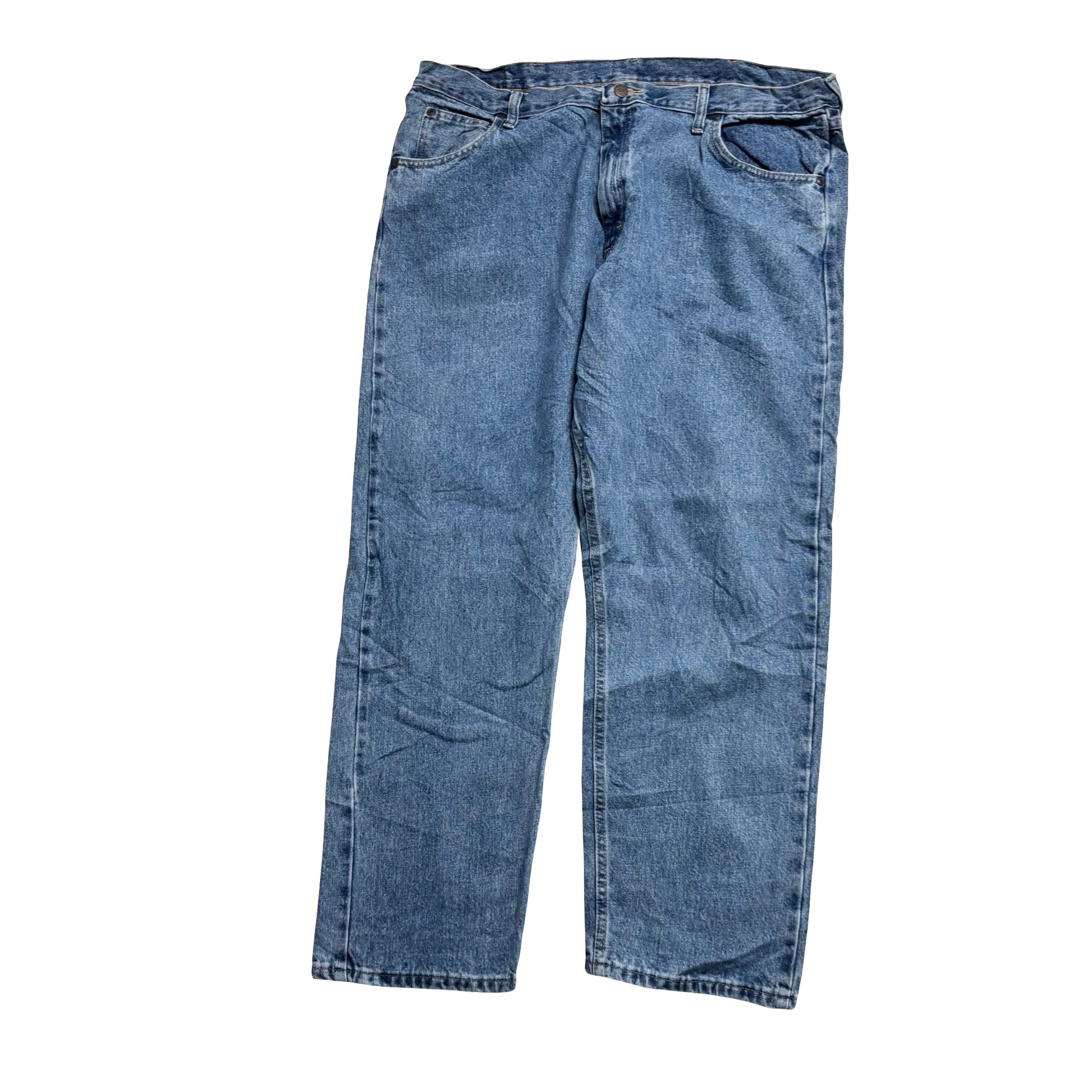 Wrangler Jeans W40 L30 Mens Light Blue Relaxed Straight Fit Denim (E)