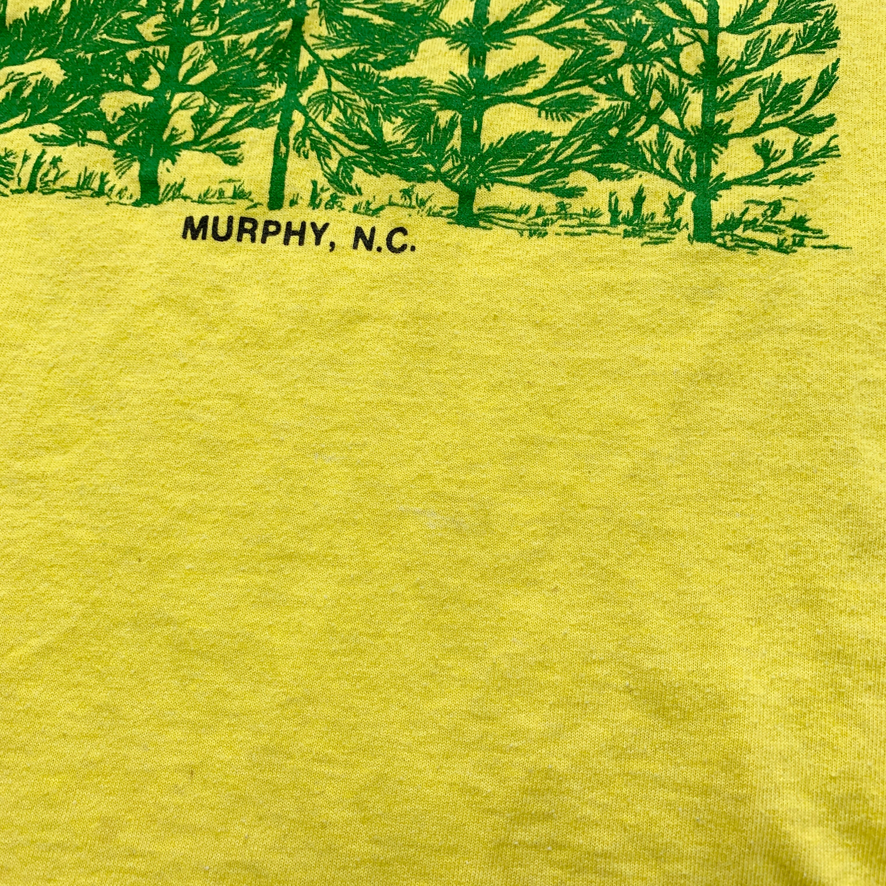 Vintage T Shirt Mens Large Yellow Single Stitch Graphic Print 90s Nature USA