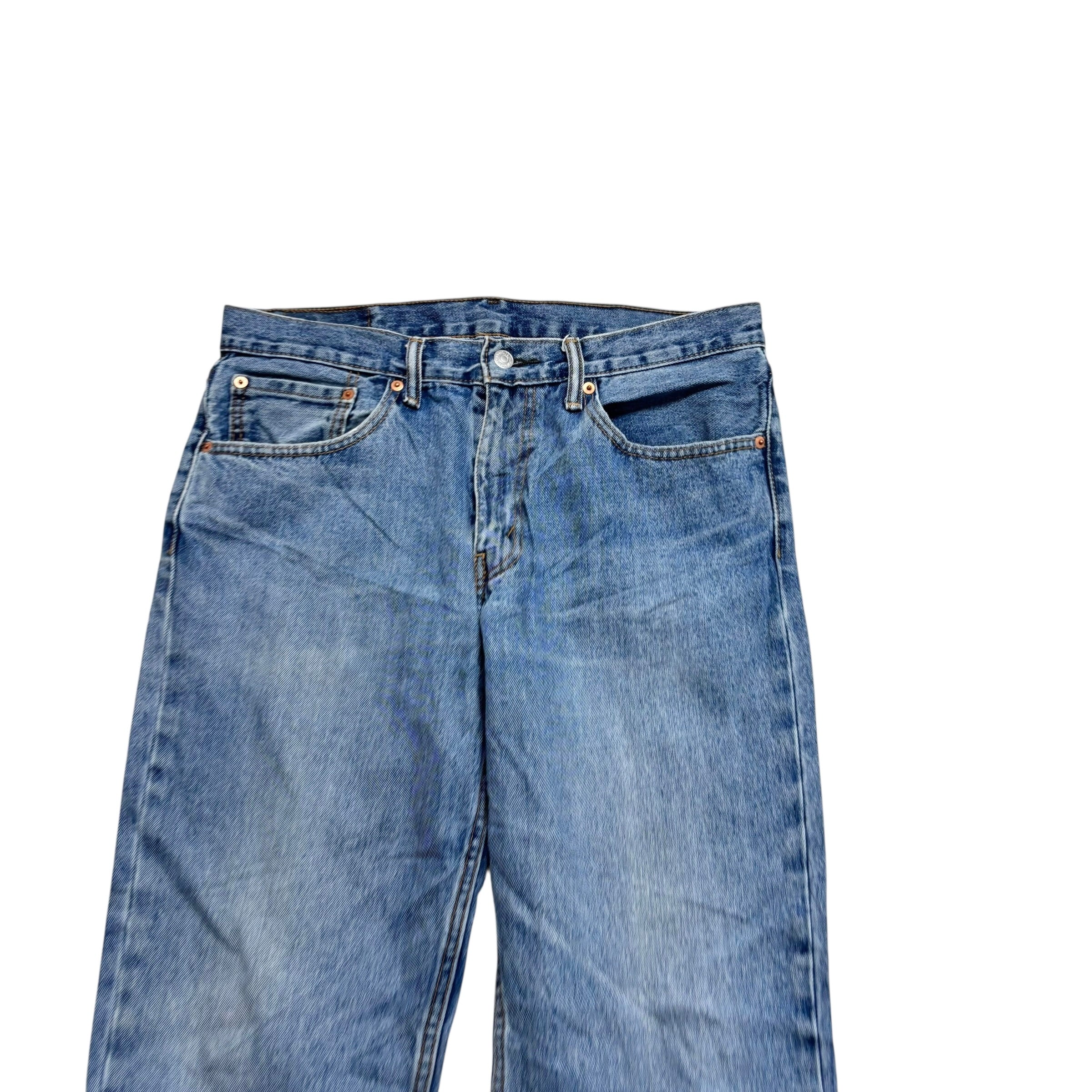 Levis 516 Jeans W34 L30 Mens Light Blue Regular Straight Fit Denim