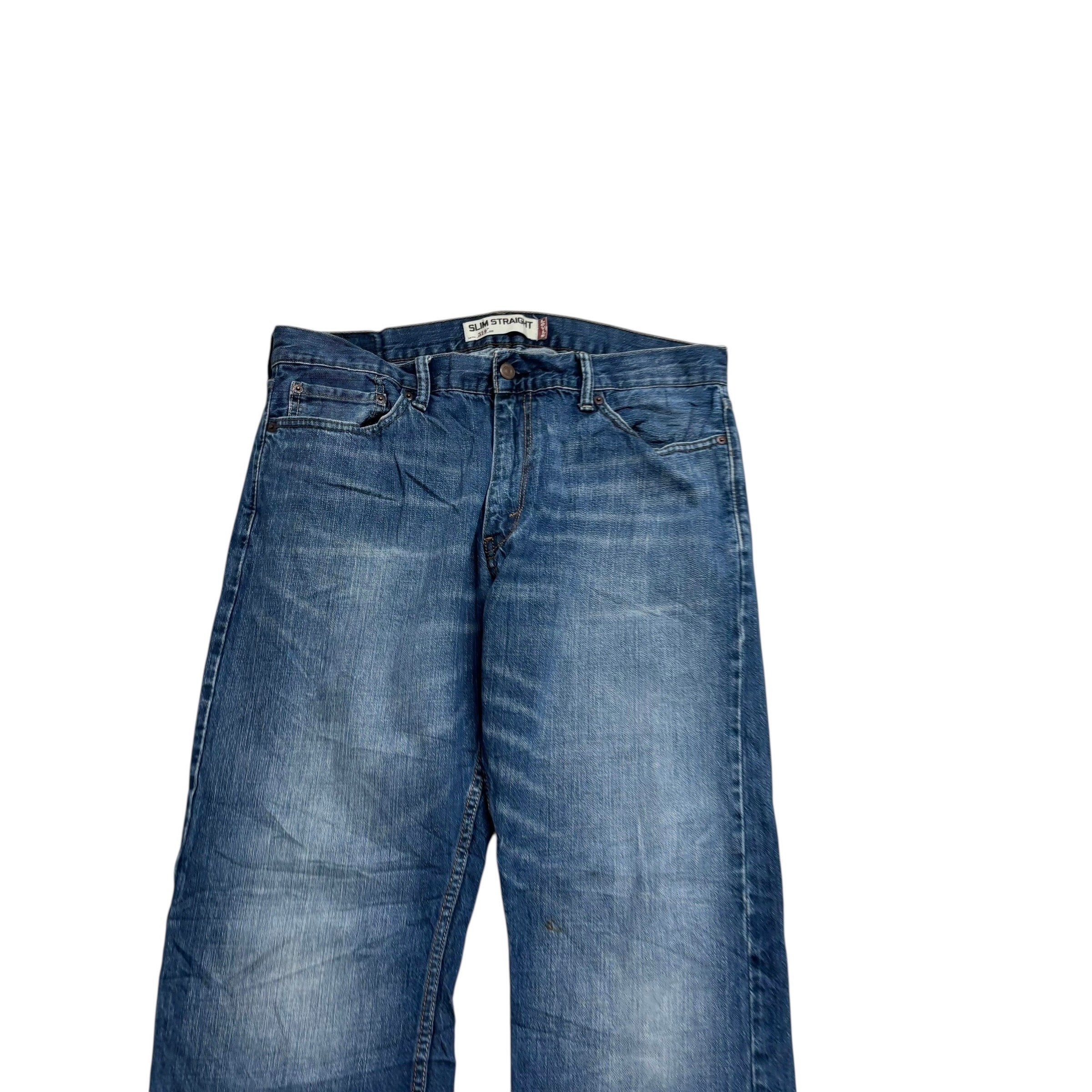 Levis 514 Jeans W36 L30 Mens Mid Blue Regular Straight Fit Vintage Denim