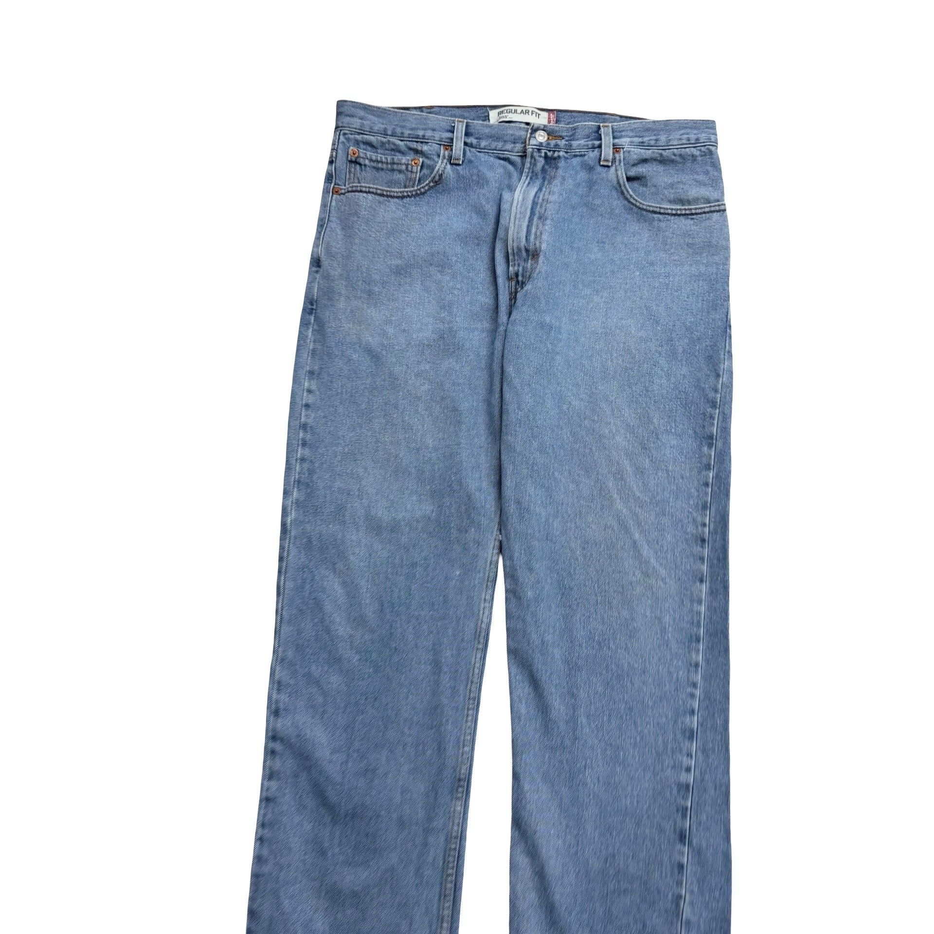 Levis 505 Jeans W38 L34 Mens Light Blue Regular Straight Fit Vintage Denim (E)