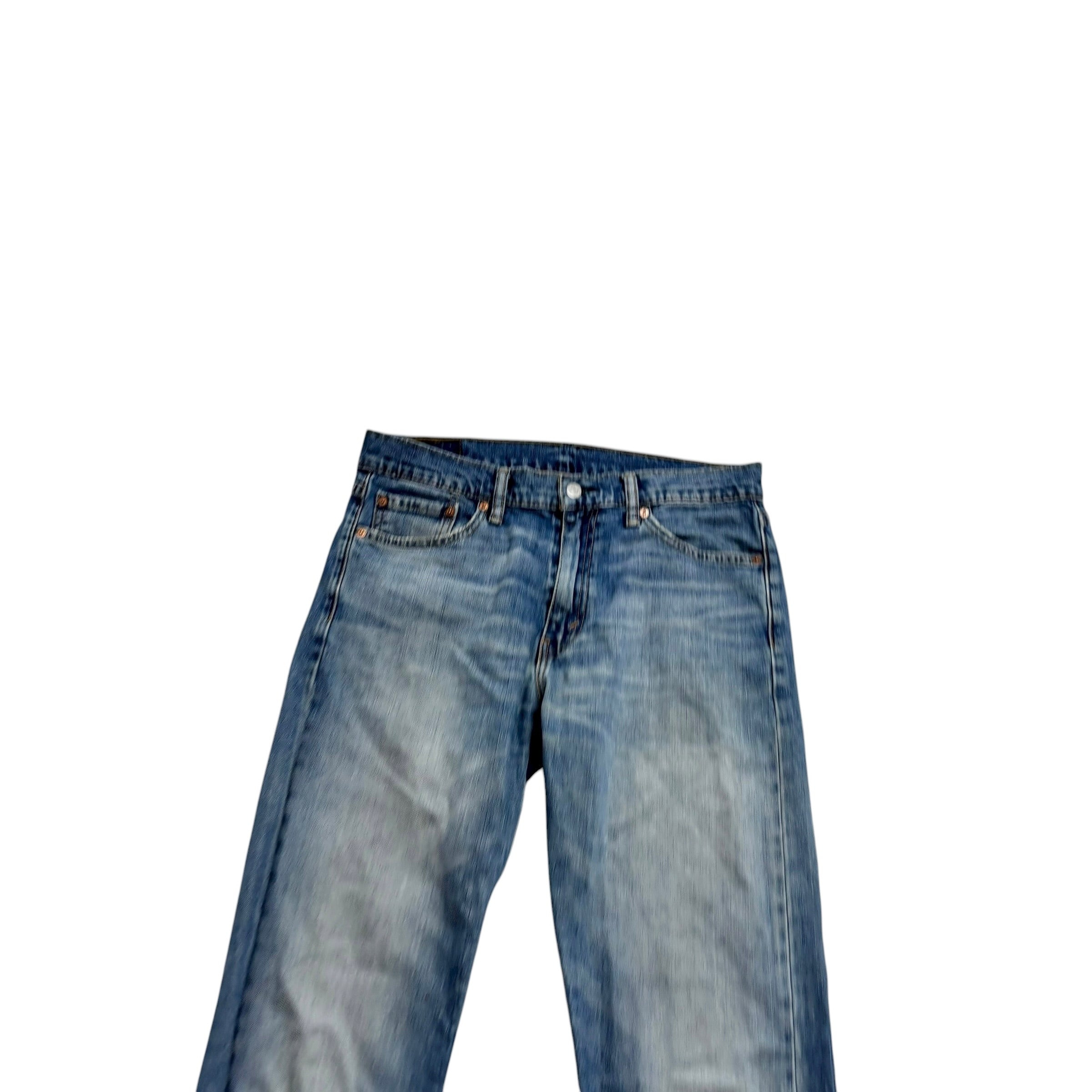 Levis 513 Jeans W32 L34 Mens Mid Blue Slim Straight Fit Stretch Denim (F)