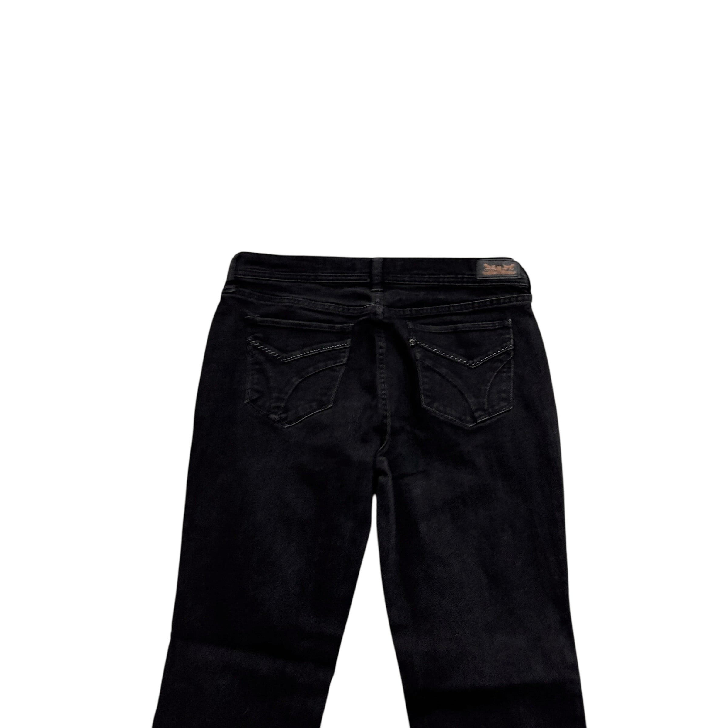 Levis 505 Jeans W31 L32 Womens Regular Straight Fit Black Stretch Denim (E)