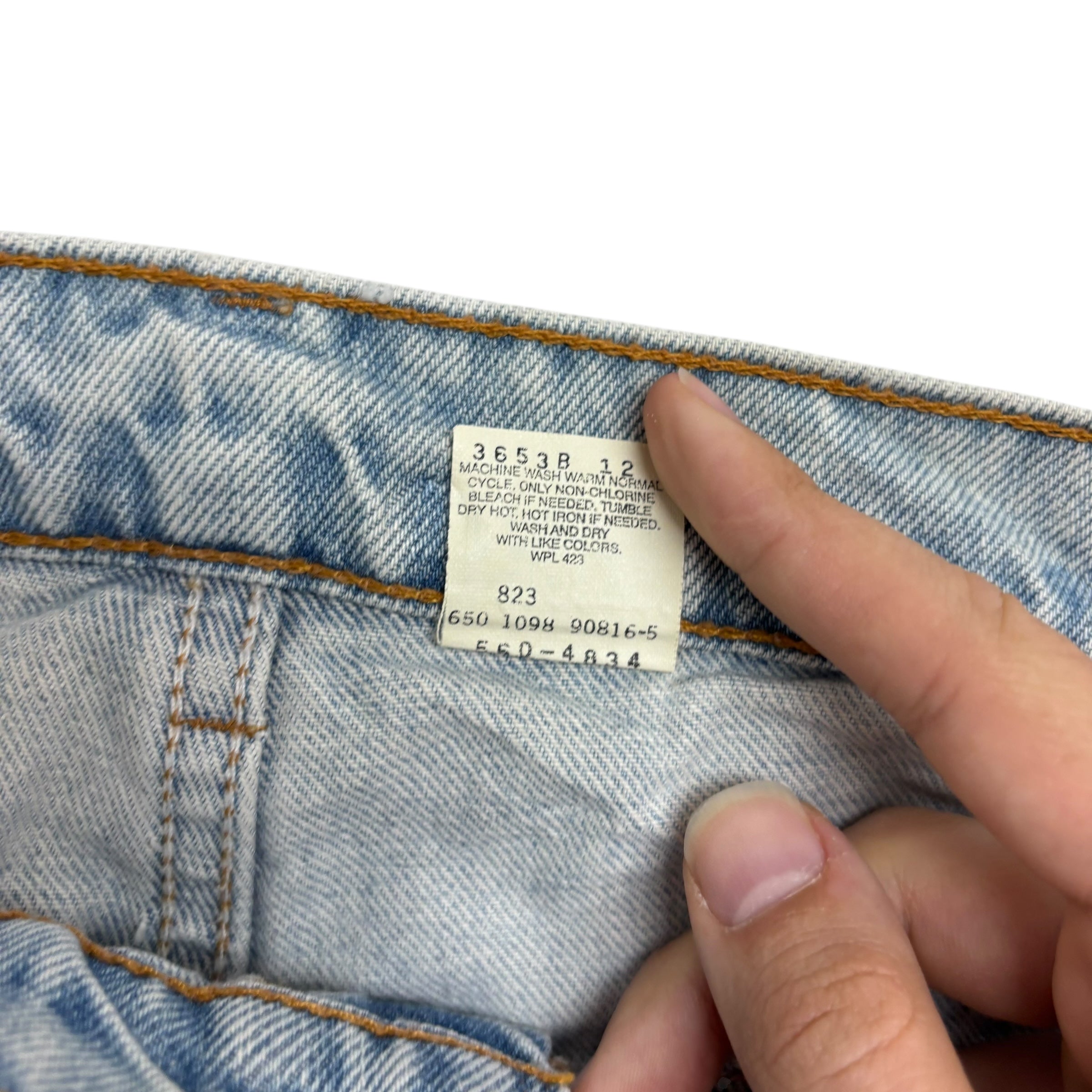 Levis 560 Jeans W38 L32 Mens Light Blue Relaxed Tapered Vintage Denim (F)