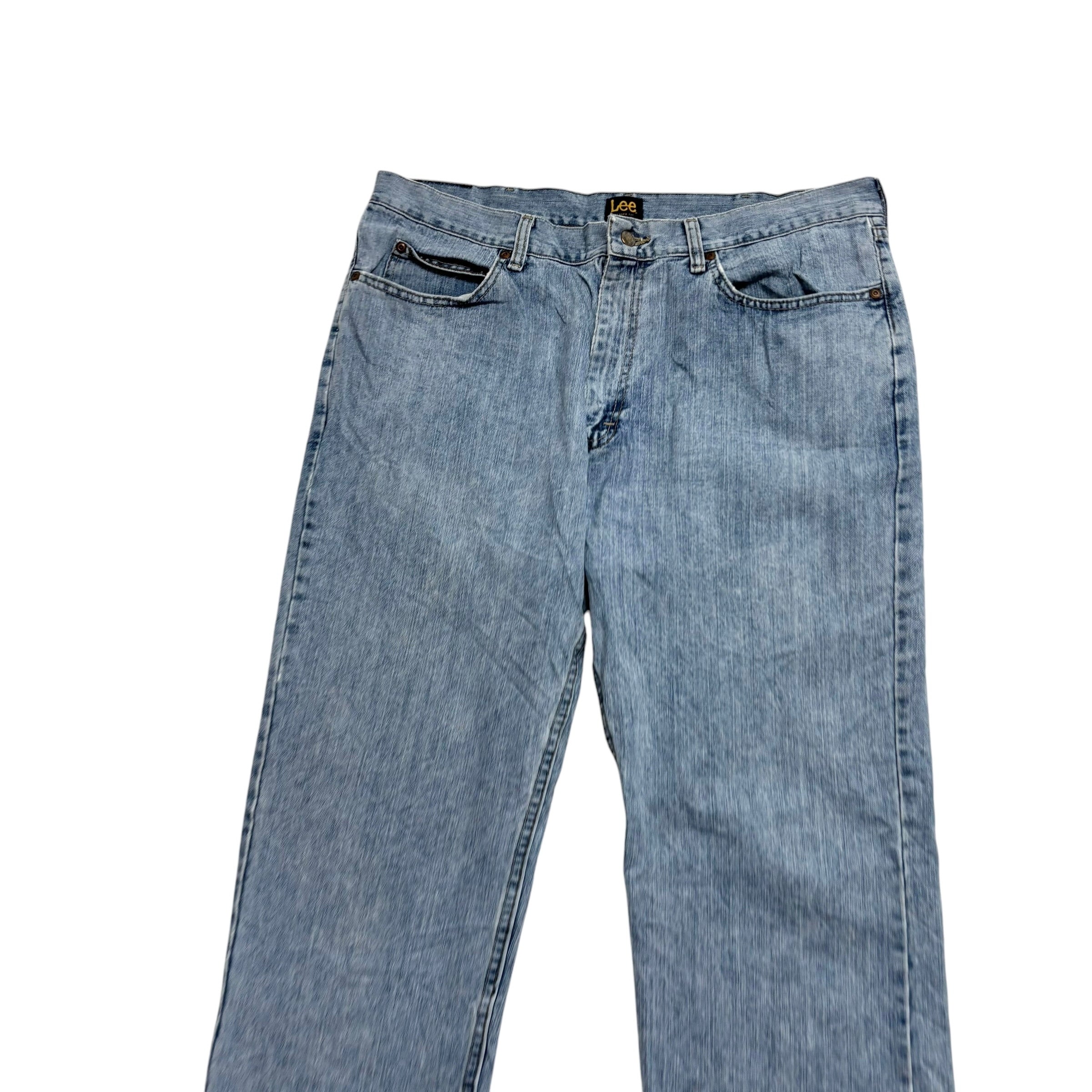 Lee Jeans W38 L34 Mens Light Blue Baggy Relaxed Straight Fit Denim (E)