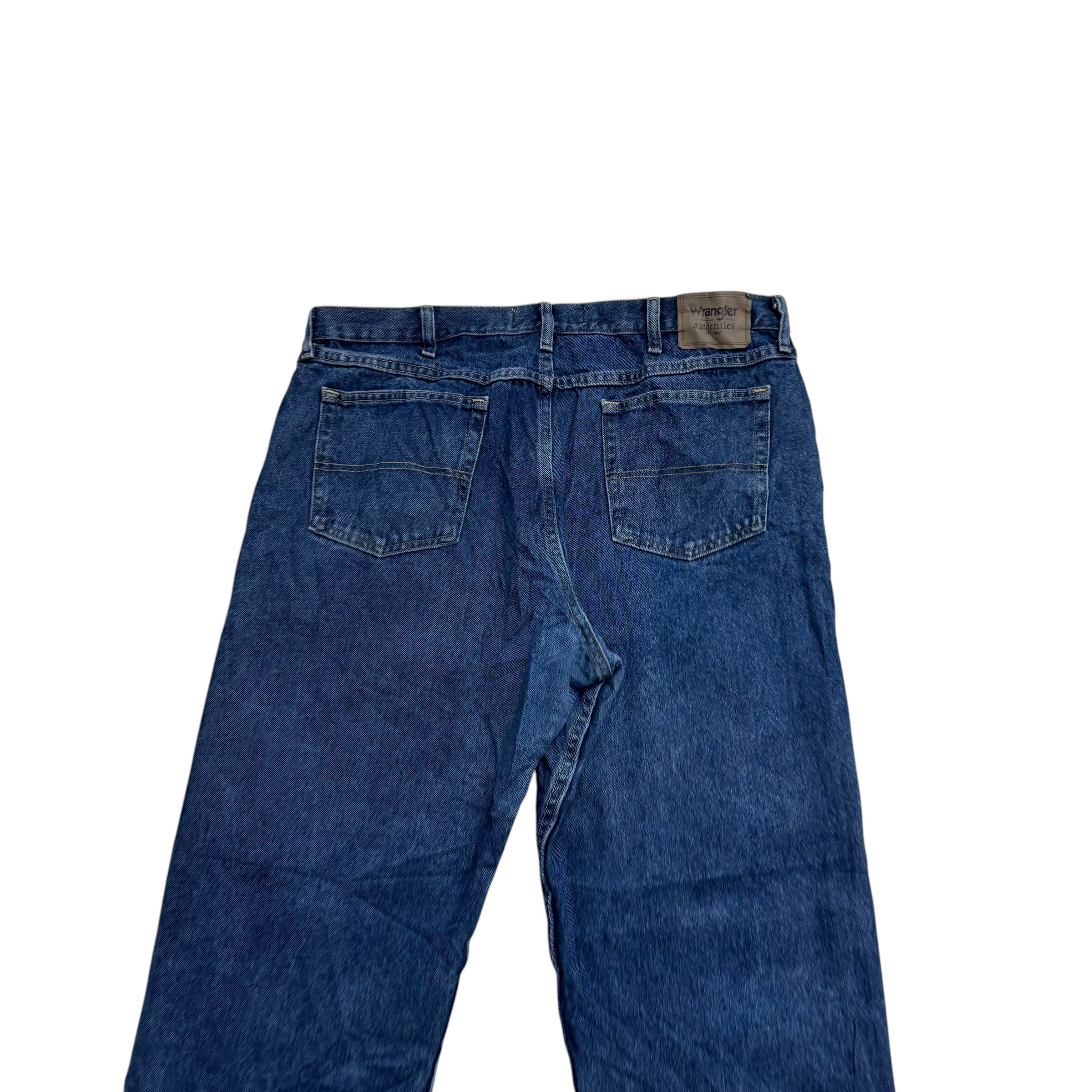 Wrangler Jeans W38 L32 Mens Mid Blue Baggy Relaxed Straight Fit Denim (E)