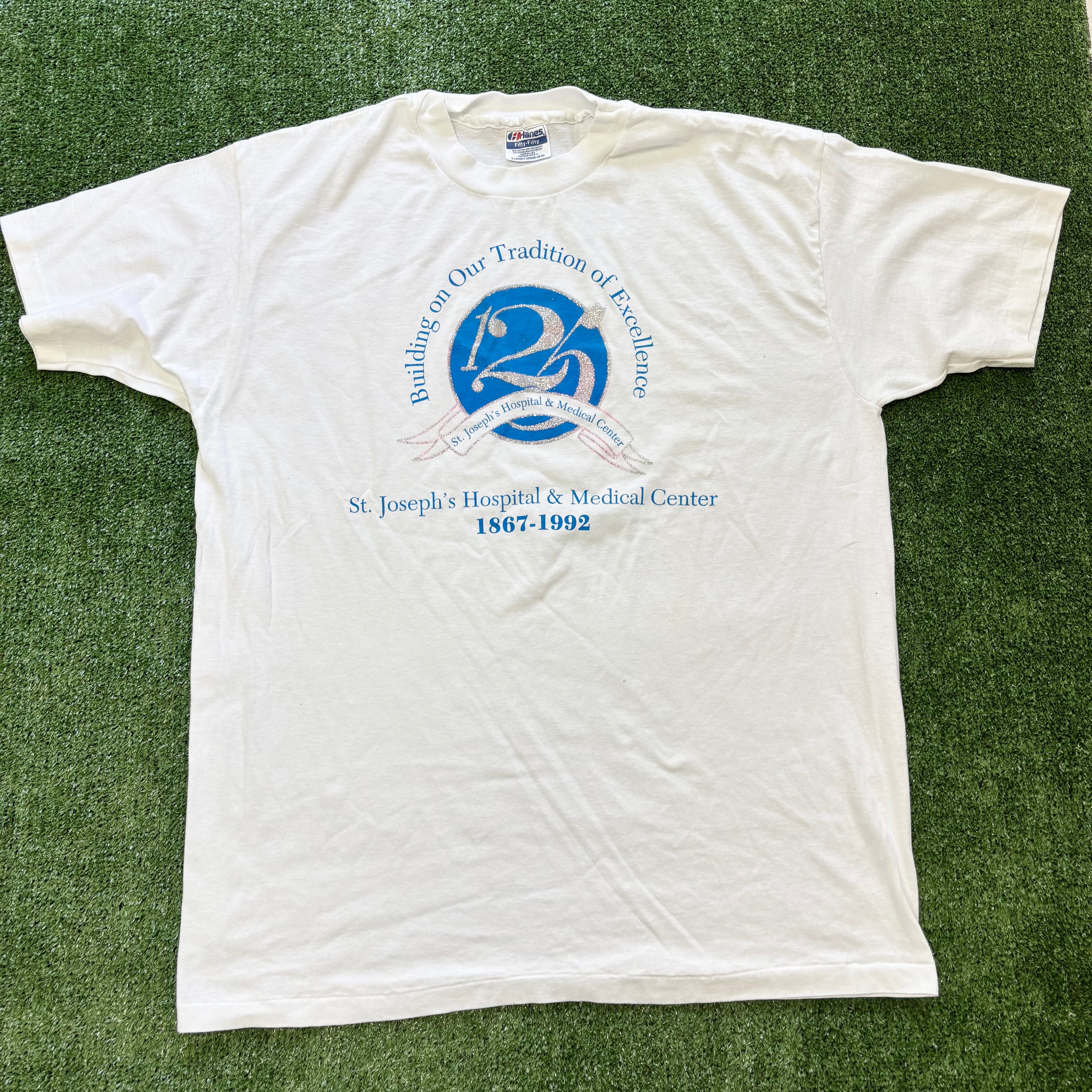 Vintage T Shirt Mens XL White Single Stitch Graphic Print 90s USA (E)