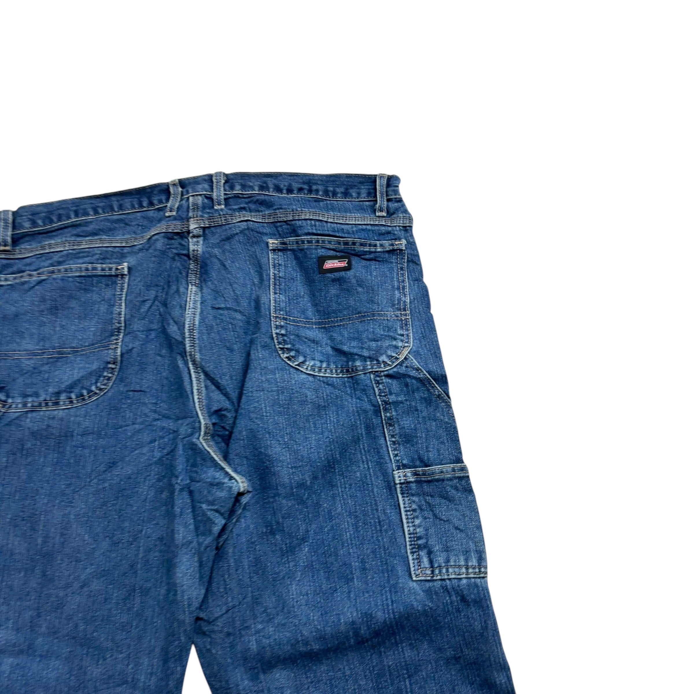 Dickies Carpenter Jeans W42 L32 Mens Mid Blue Relaxed Straight Fit Pants