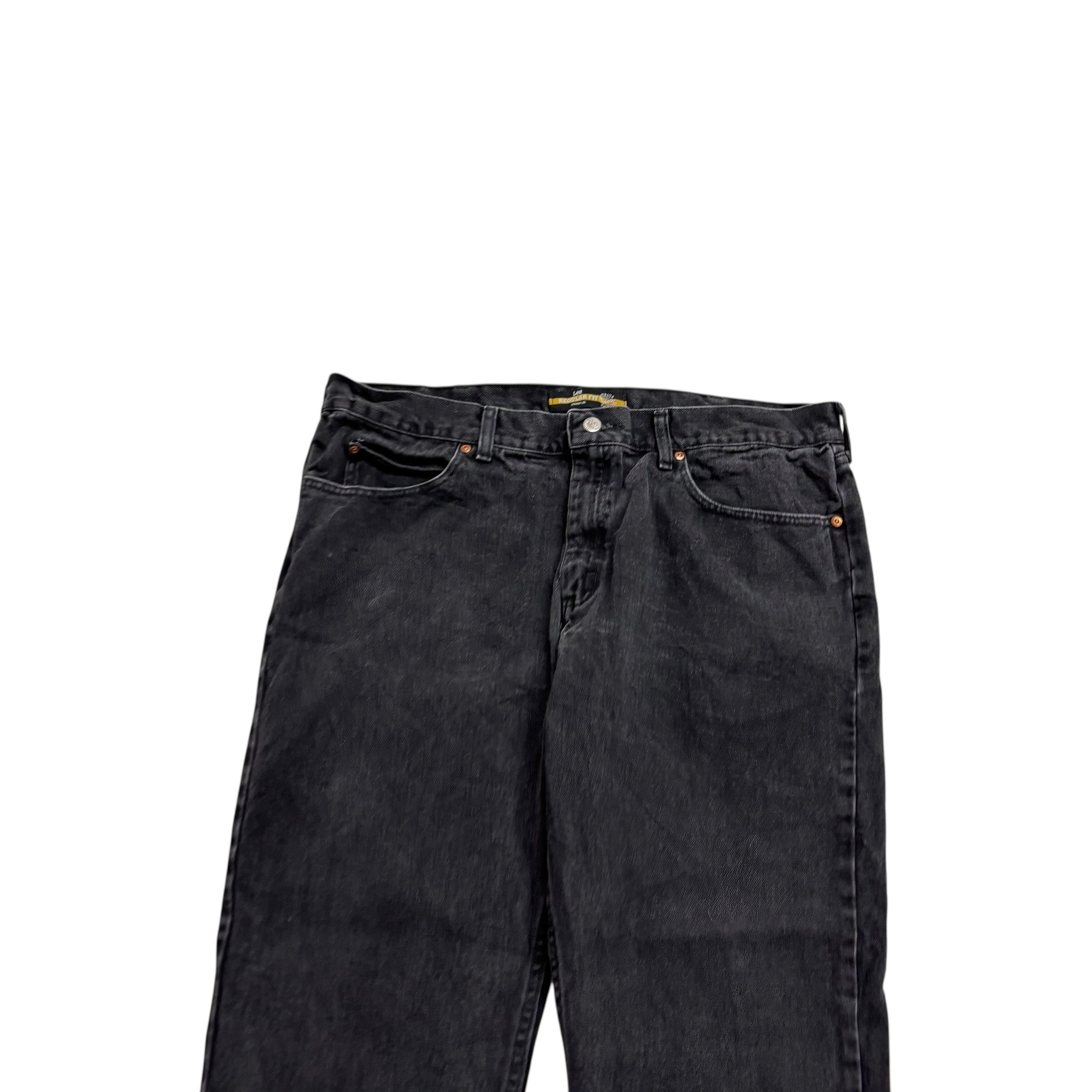 Lee Jeans W40 L29 Mens Black Regular Straight Fit Denim (F)