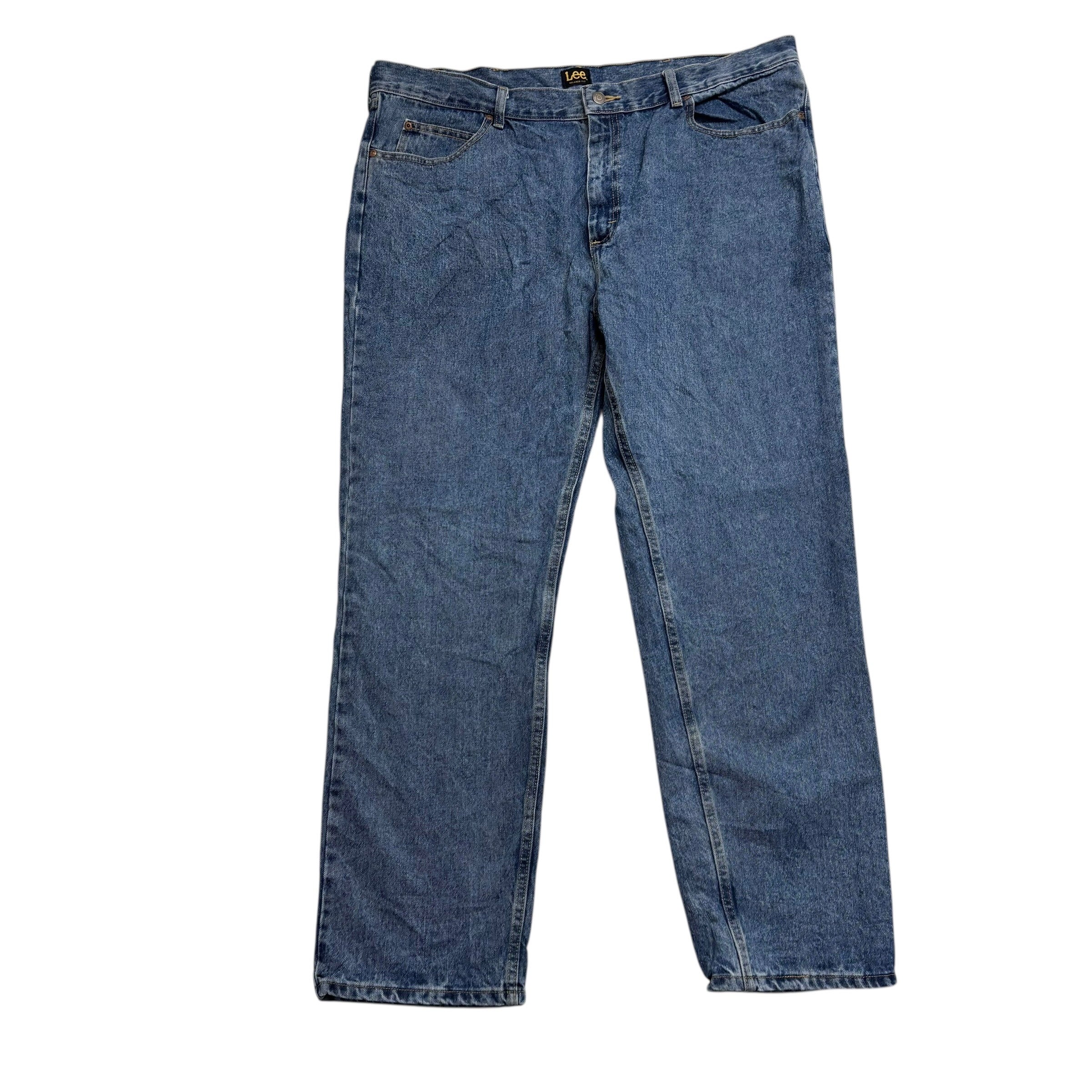 Lee Jeans W42 L32 Mens Mid Blue Baggy Relaxed Straight Fit Denim (E)