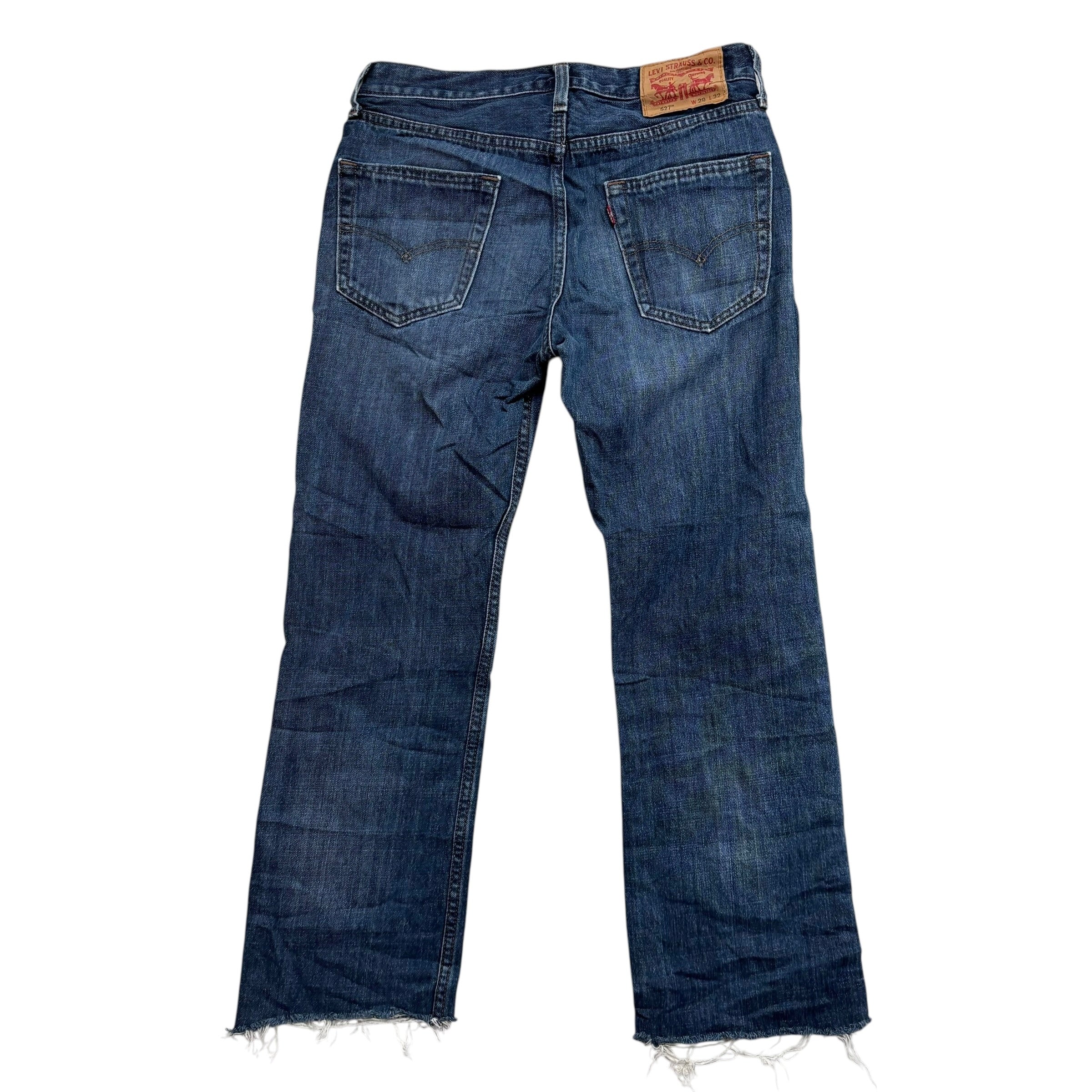 Levis 527 Jeans W29 L26 Mens Dark Blue Slim Bootcut Fit Denim (F)