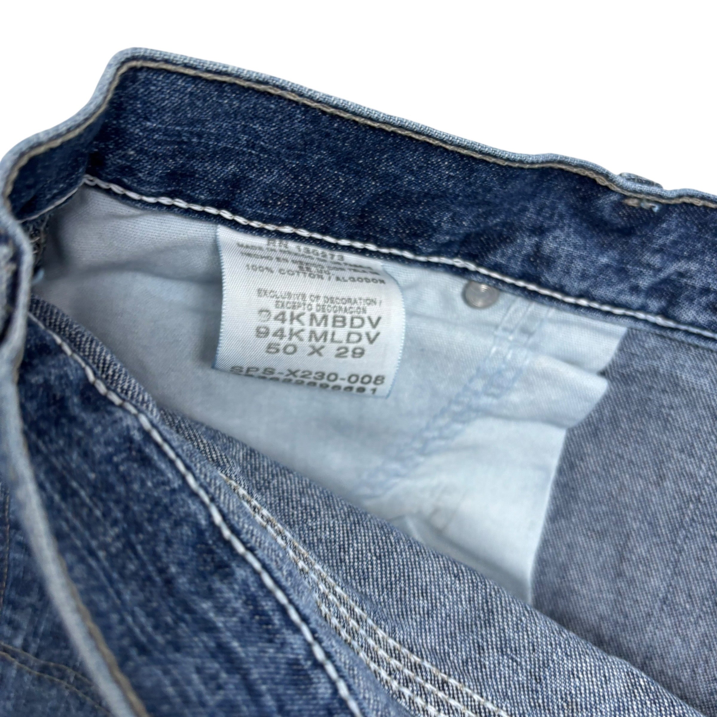 Wrangler Carpenter Jeans W50 L29 Mens Mid Blue Relaxed Straight Fit Denim