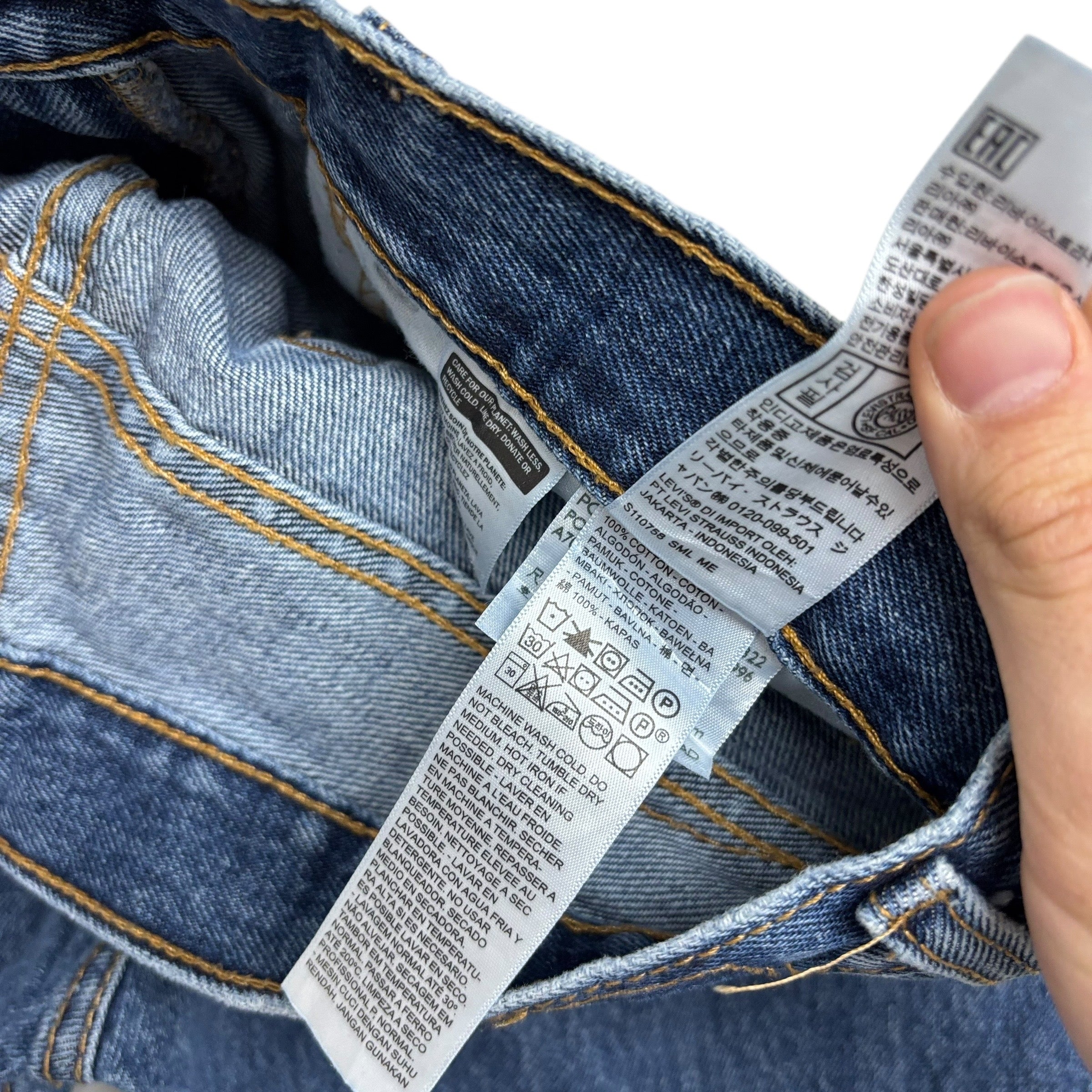 Levis 505 Jeans W31 L30 Mens Mid Blue Regular Straight Fit Denim