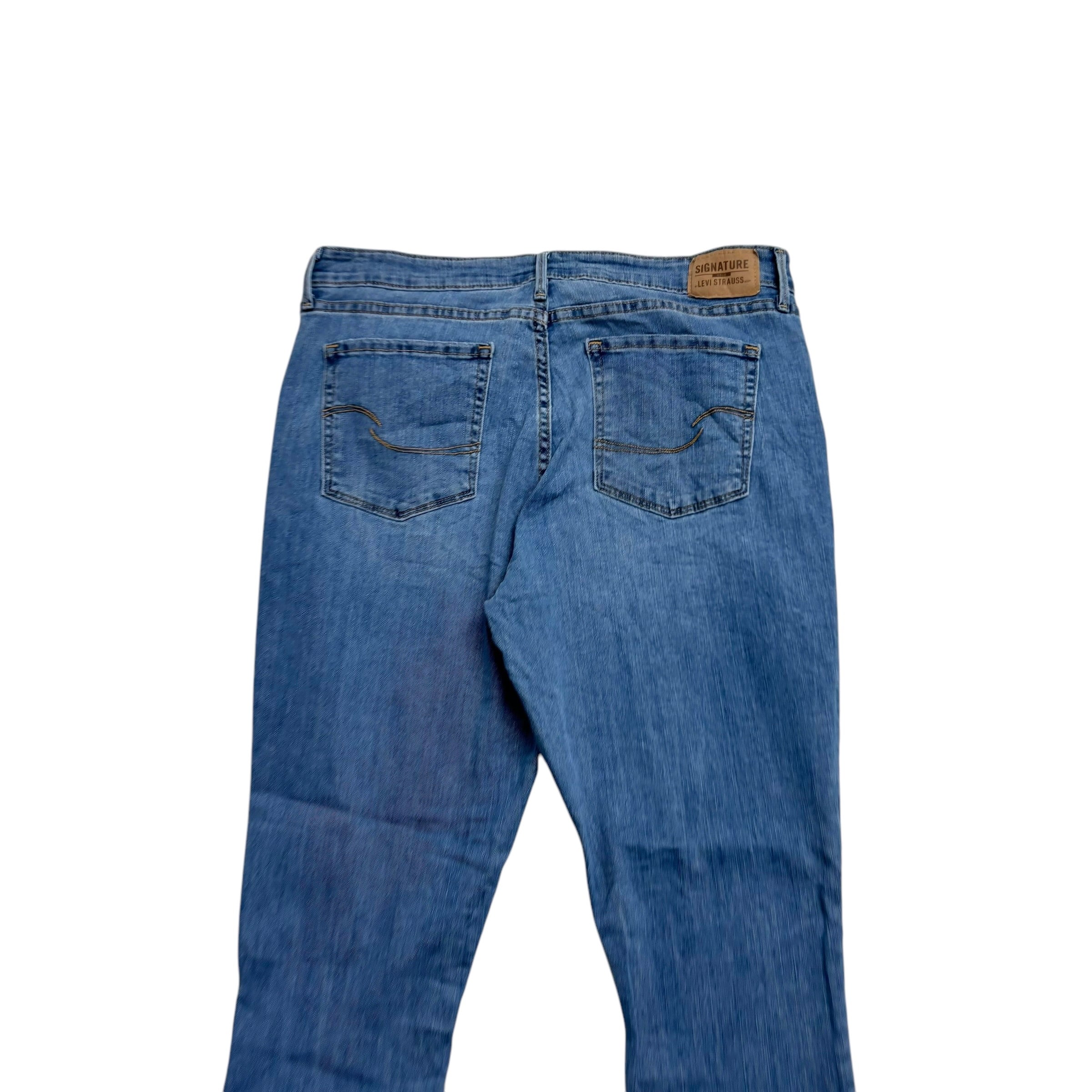 Levis Signature Jeans W33 L32 Womens Skinny Fit Light Blue Stretch Denim (E)