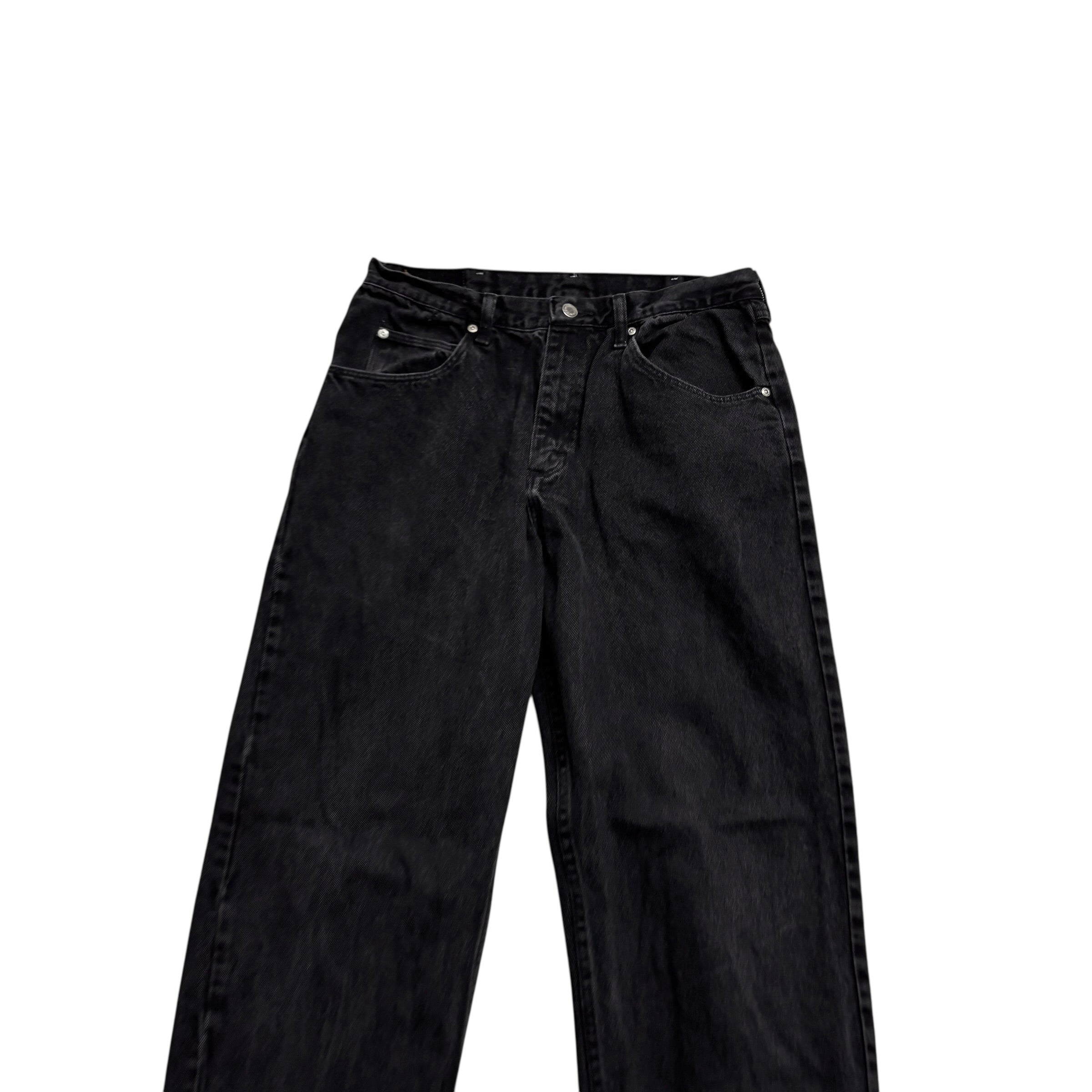 Wrangler Jeans W32 L34 Mens Black Relaxed Straight Fit Vintage Denim (E)