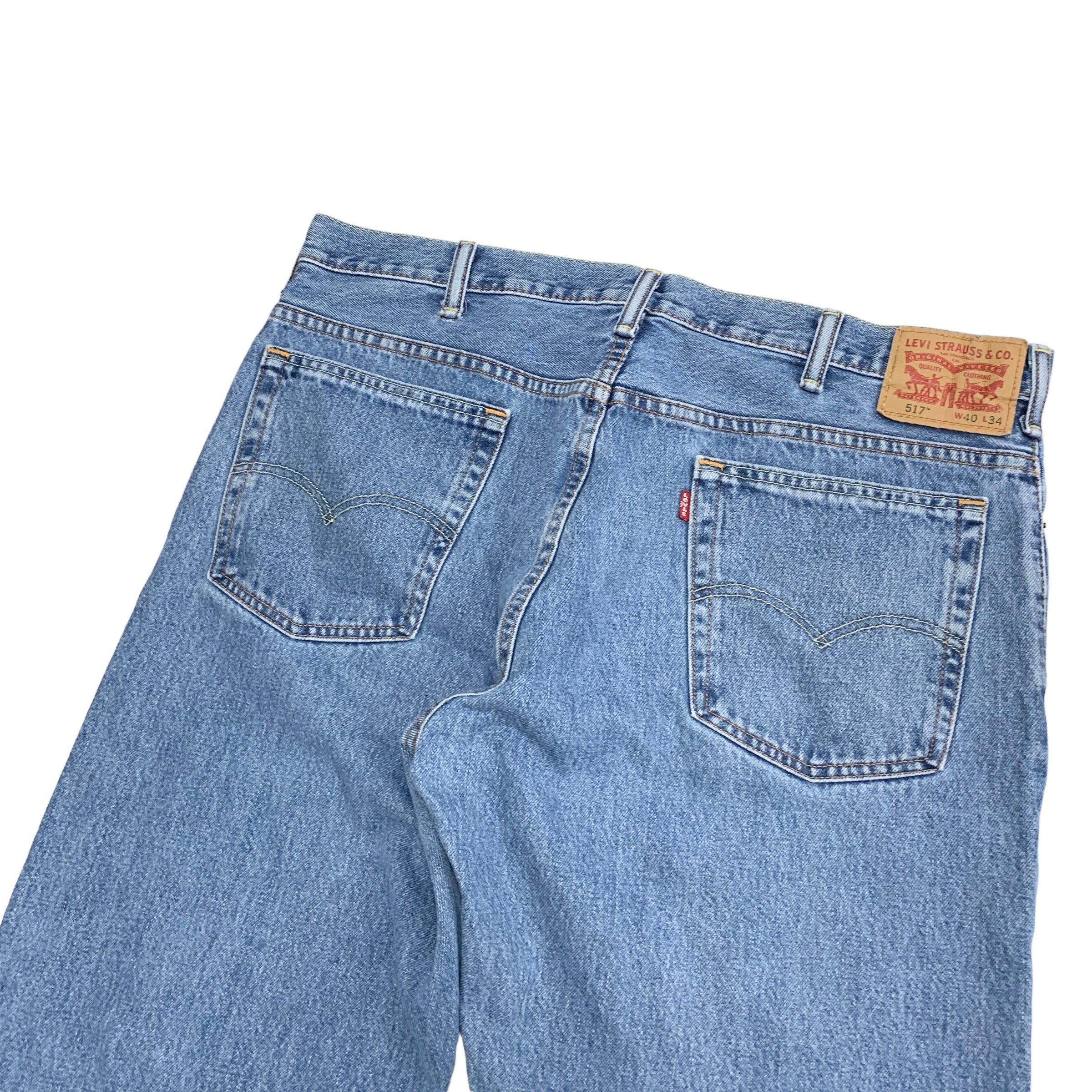 Levis 517 Jeans W40 L34 Mens Light Blue Bootcut Fit Vintage Denim