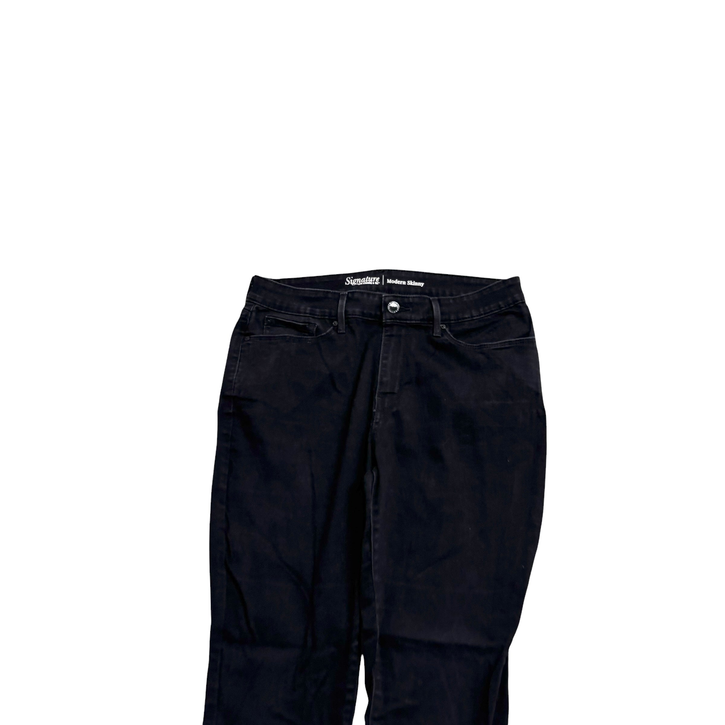 Levis Signature Jeans W31 L30 Womens Skinny Fit Black Stretch Denim (E)