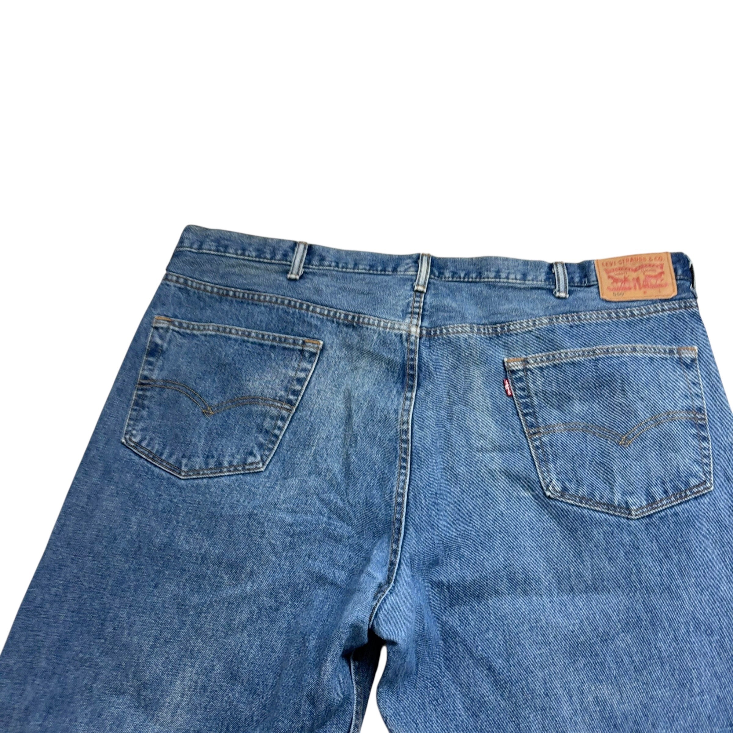 Levis 550 Jeans W46 L32 Mens Mid Blue Baggy Relaxed Straight Fit Denim (F)