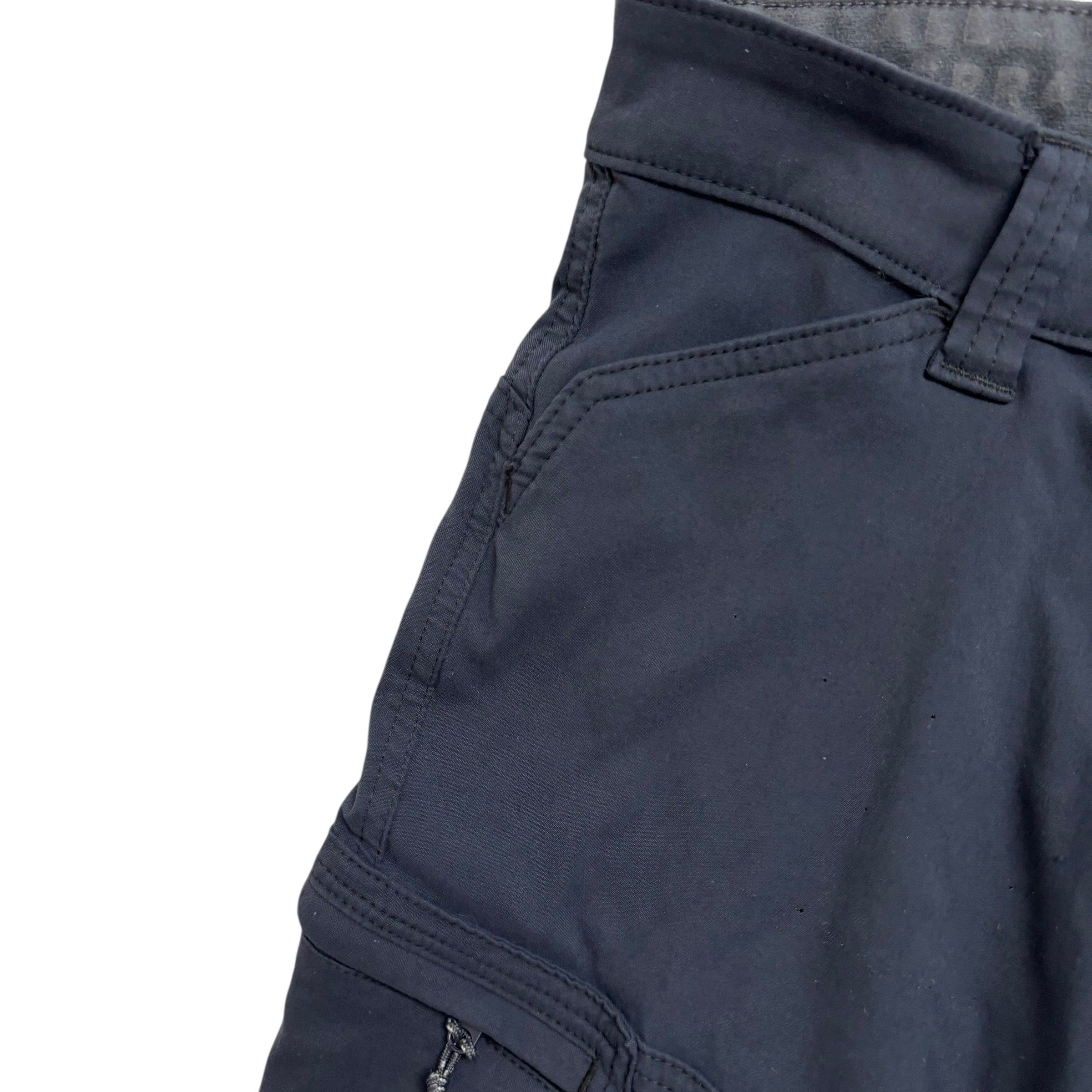 Wrangler All Terrain Gear Shorts W34 Mens Navy Blue Regular Stretch Nylon (F)