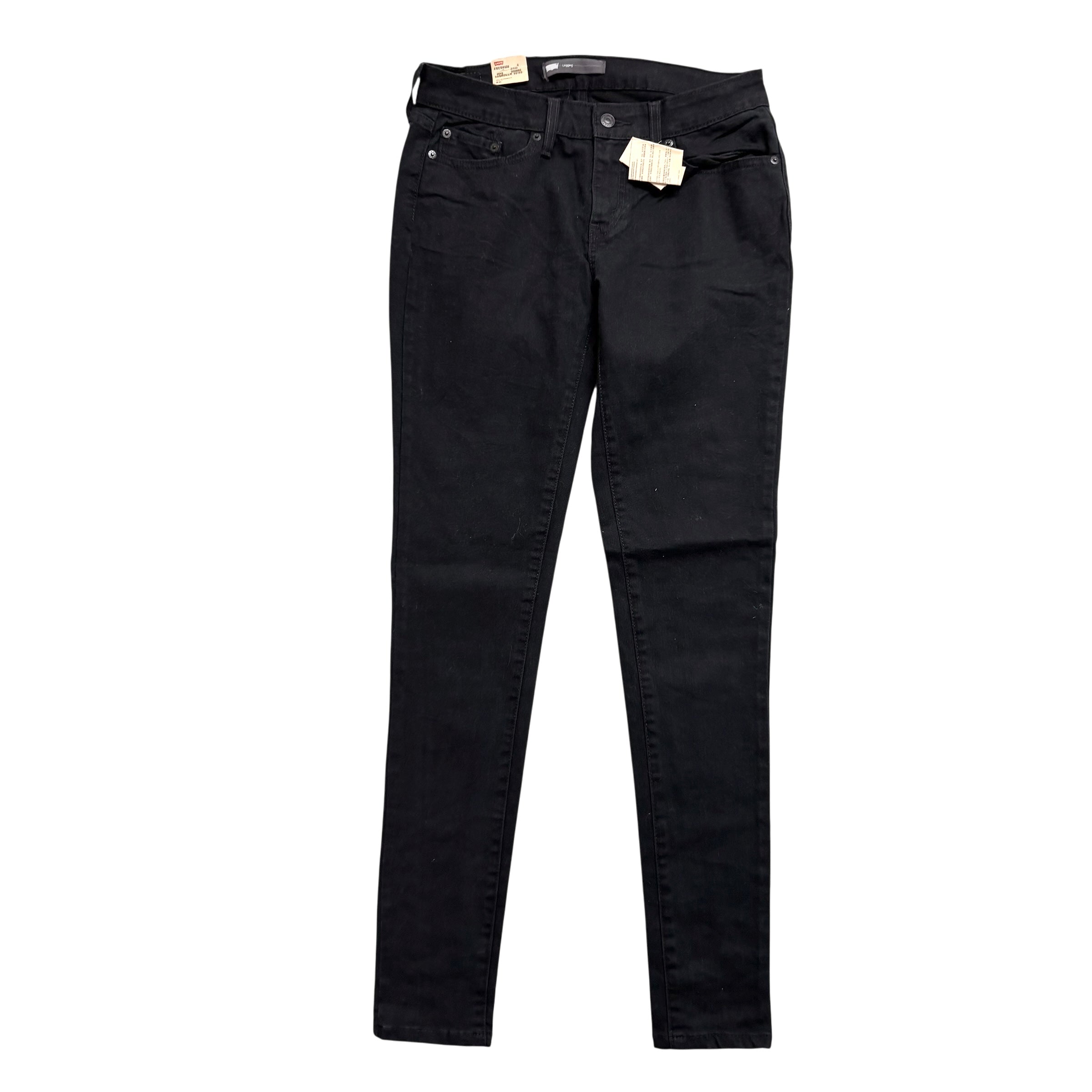 Levis Legging Jeans W30 L34 Womens Skinny Fit Black Stretch Denim (E)
