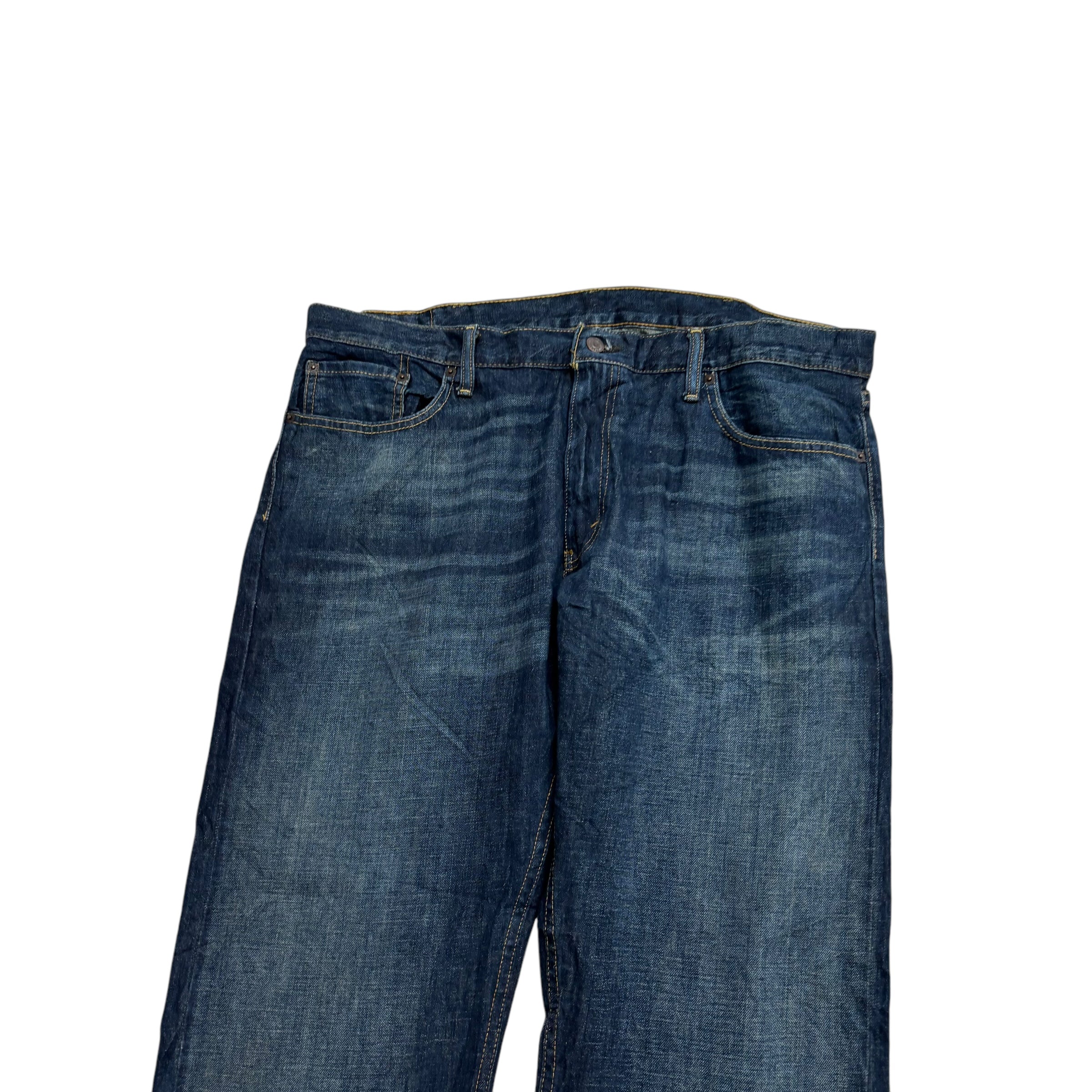 Levis 514 Jeans W40 L30 Mens Dark Blue Regular Straight Fit Vintage Denim (E)