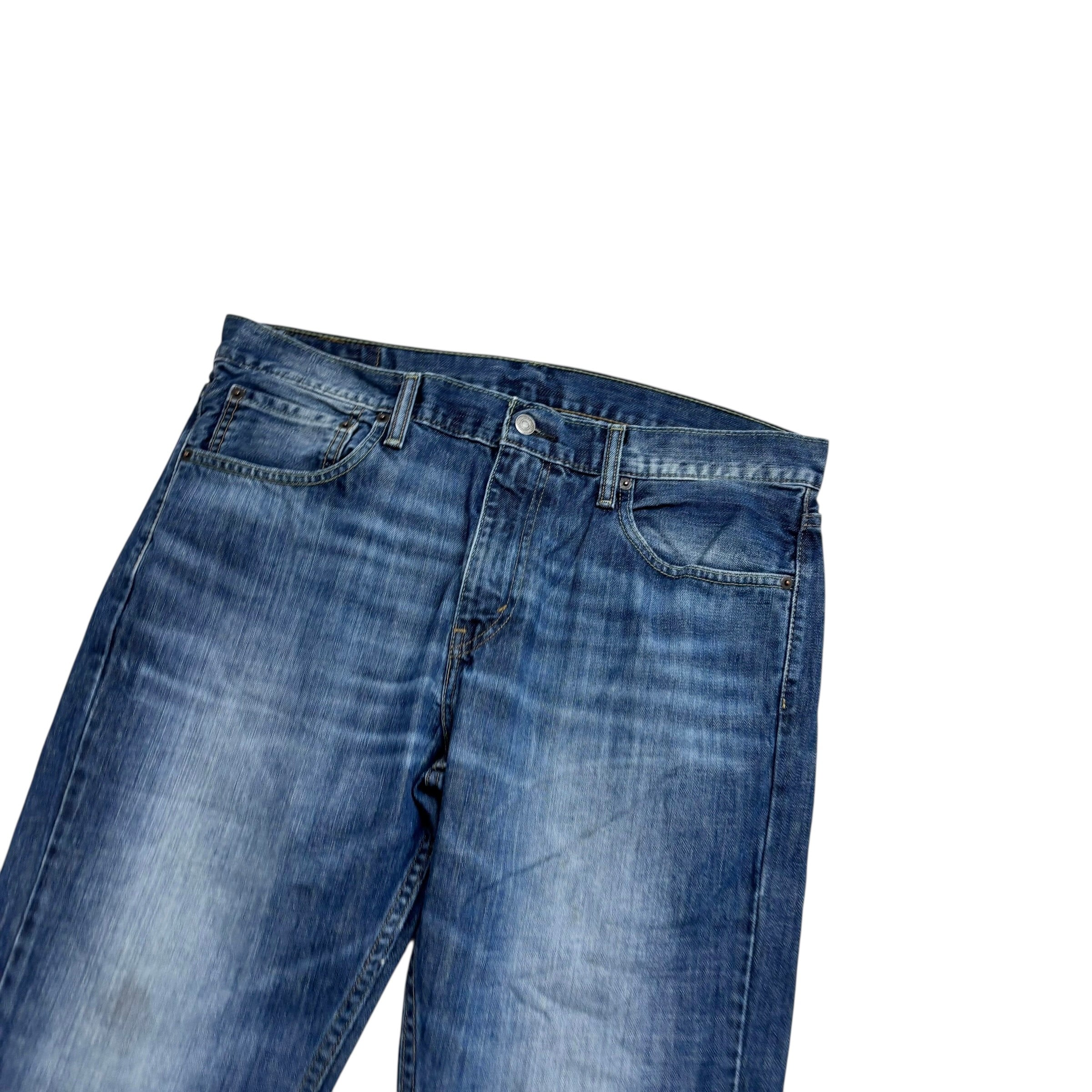 Levis 527 Jeans W36 L35 Mens Dark Blue Slim Bootcut Fit Denim (F)