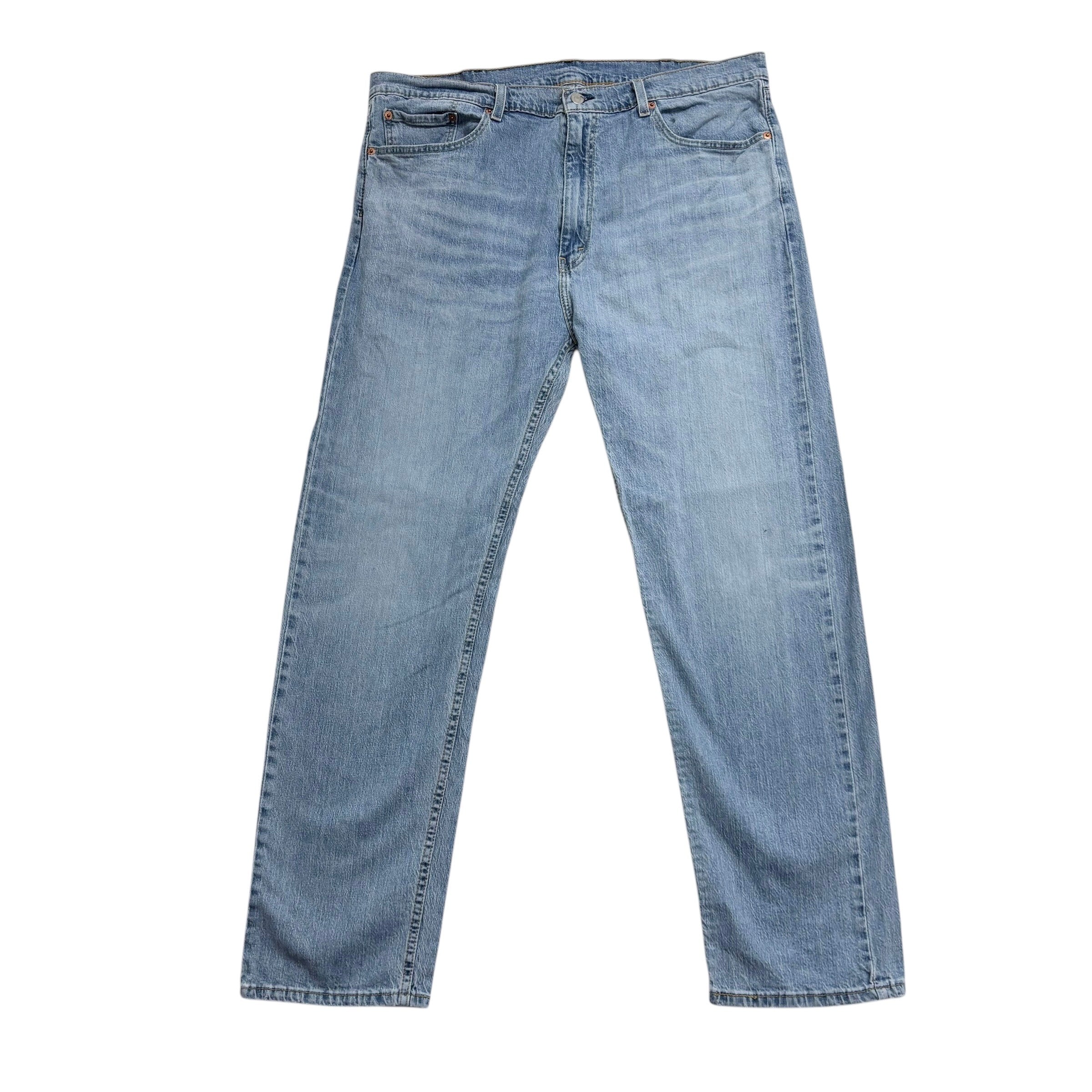 Levis 505 Jeans W40 L32 Mens Light Blue Regular Straight Fit Stretch Denim