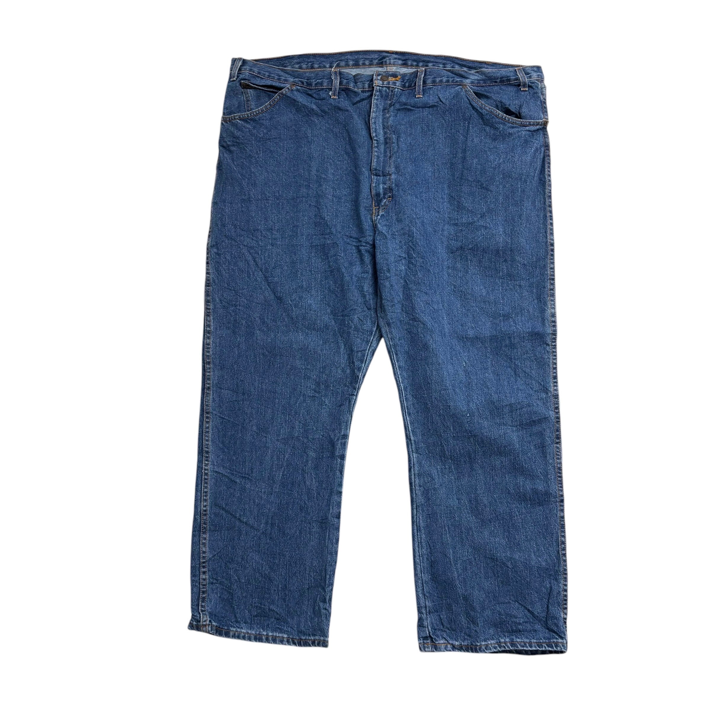 Dickies Jeans W48 L30 Mens Mid Blue Relaxed Straight Fit Denim (E)